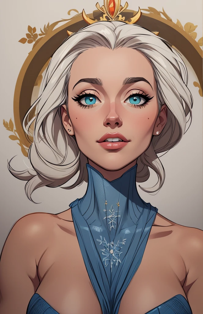 Personagem mulher estilo atompunk Fiona rainha Anna de Arendelle com marcas de guerras Imagem de desenho animado de uma mulher .Ilustra??o estilo desenho animado, estilo de arte dos desenhos animados, estilo de arte dos desenhos animados, digital illustration style, estilo atompunk design de personagens altamente detalhado, arte digital detalhada coragem, Forest fan art, Design de personagens de retrato, beautiful digital illustration, retrato de alta qualidade, Arte em quadrinhos, mulher jovem cabelo com transas lindas . Queen Anna of ArendelleBeautiful lined eyes Medium large bust and wonderful sexy clothes. image expression of sexual desire from waist to head illustration Queen Anne of Arendelle atompunk style Fallout 4 style pose playboy magazine 