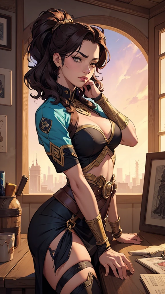 Characterstyle Cartoon style digital illustration female GTA style in cartoon style Digital art style illustration Cartoon image of a woman .Ilustra??o estilo desenho animado, estilo de arte dos desenhos animados, Ella Purnel lestilo Cartoon style digital illustration artgerm style cartoon art style, digital illustration style, design de personagens altamente detalhado, arte digital detalhada coragem, Forest fan art, Design de personagens de retrato, beautiful digital illustration, retrato de alta qualidade, Arte em quadrinhos, mulher jovem cabelo com transas lindas . Beautiful lined eyes Medium large bust and wonderful sexy clothes. image expression of sexual desire from the waist to the illustration Ella Purnellstyle Cartoon style digital illustration artgermstyle style Cartoon style digital illustration GTA stylehair_sobre_um_olho, loiro_cabelo, Azul_olhos, retrato, Sozinho, (corpo todo:0.6), olhando pra cima, fundo detalhado, rosto detalhado, (bronzepunkai, tema bronze:1.1), gladiador, triunfante, teasing expression, yellow gladiador armor, torresmos, arena em segundo plano, Sangue, luz do sol, legendary gladiadorial atmosphere,, waterpark, tenda do mercado, building, provador, natural, salutation, Terra, Floresta de bambuPersonagem Yvonne Strahovski omagem de desenho animado de uma mulher .Ilustra??o estilo desenho animado, estilo de arte dos desenhos animados, estilo de arte dos desenhos animados, digital illustration style, design de personagens altamente detalhado, arte digital detalhada fofa, City fan art, Design de personagens de retrato, beautiful digital illustration, retrato de alta qualidade, Arte em Personagem Yvonne Strahovski omagem de desenho animado de uma mulher .Ilustra??o estilo desenho animado, estilo de arte dos desenhos animados, estilo de arte dos desenhos animados, digital illustration style, design de personagens altamente detalhado, arte digital detalhada fofa, City fan art,