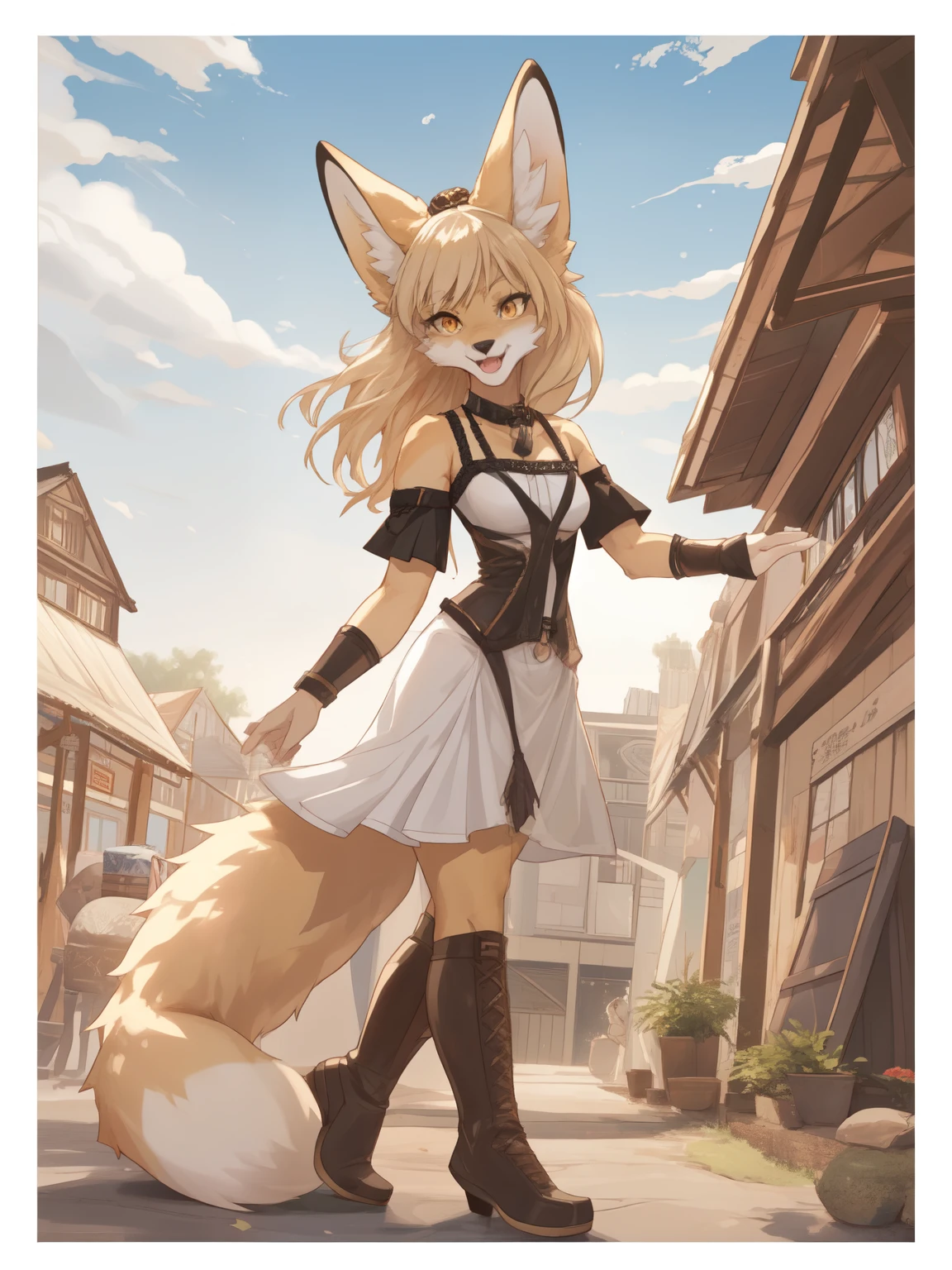 Fennec Fox, anthro, weiblich, female 