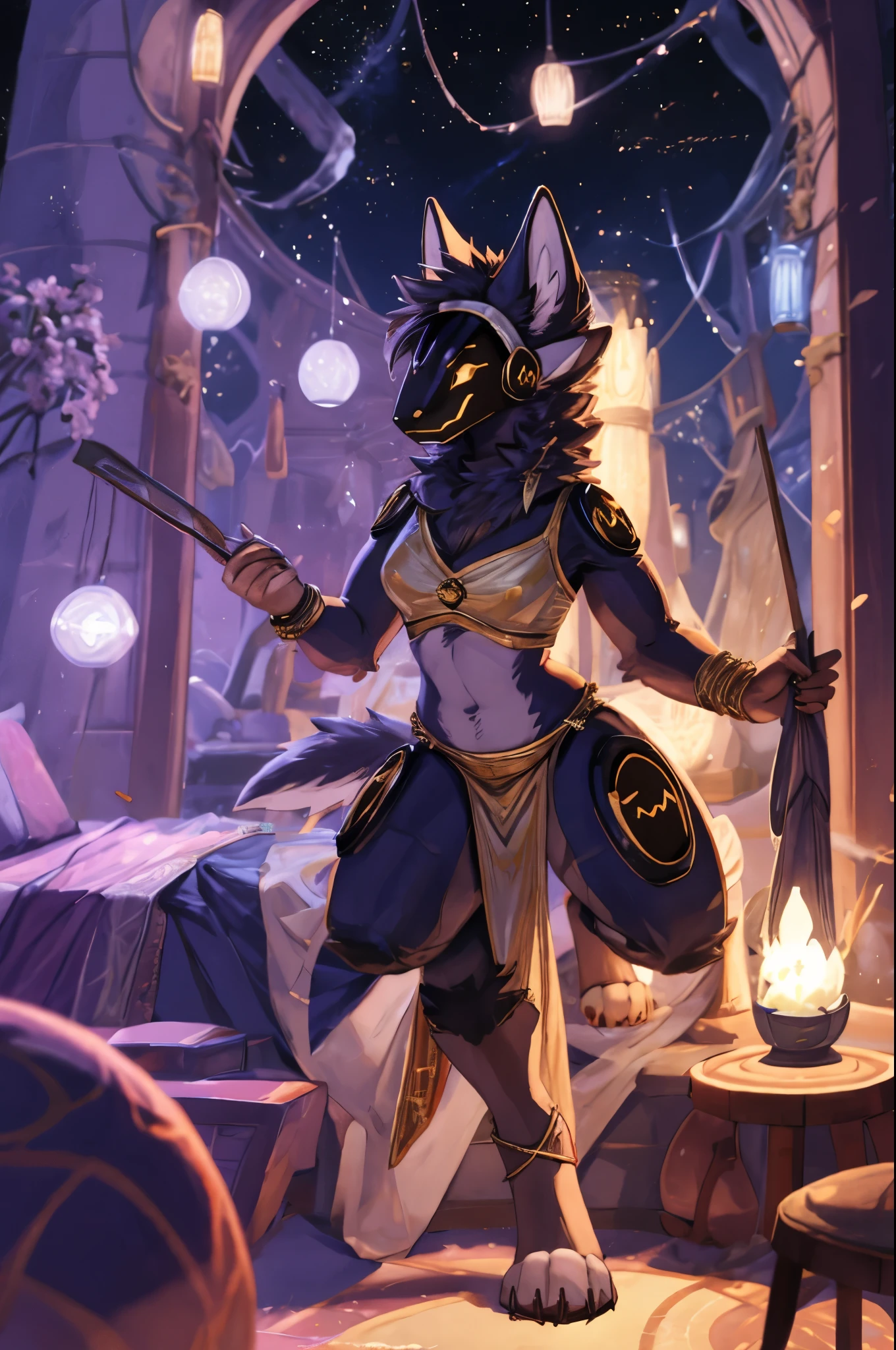 Masterpiece, High quality, best quality, best details, anime artstyle, 2d lineart, anime 2d lineart, Furry, protogen, black fur, fluffy fur, yellow ears, yellow eyes, fluffy fur, white fluffy shark tail, black desert and black sands on background, nudes, big hips, pussy, nsfw, on black dunes, black desert, a astral Schism in sky,
