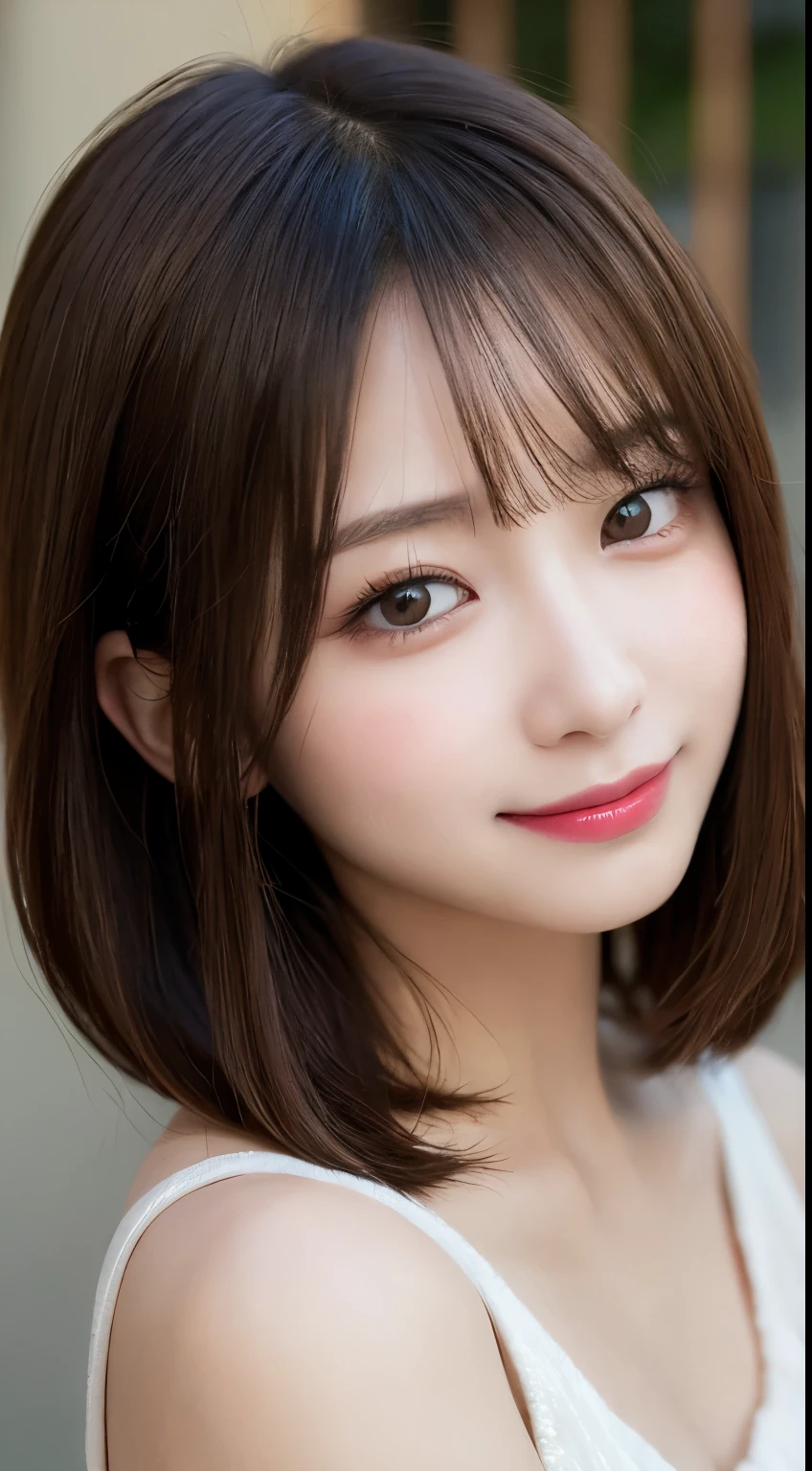 Tabletop, highest quality, shape, Very detailed, finely, High resolution, 8k wallpaper, 完璧なダイナミックな構shape, Beautiful and detailed,ランダムなcute髪,,Natural color lip, Bold sexy pose,smile、20-year-old girl、cute、Looking at the camera,Always blur the background,Perfect and beautiful face,Slim face and figure,Big eyes、Putting on gal makeup,Small face,Shooting from below、smile,Blurred Background,Elegant feminine face、smile、sunset、Change pose randomly、Randomly change the shooting angle and position、cyber punk