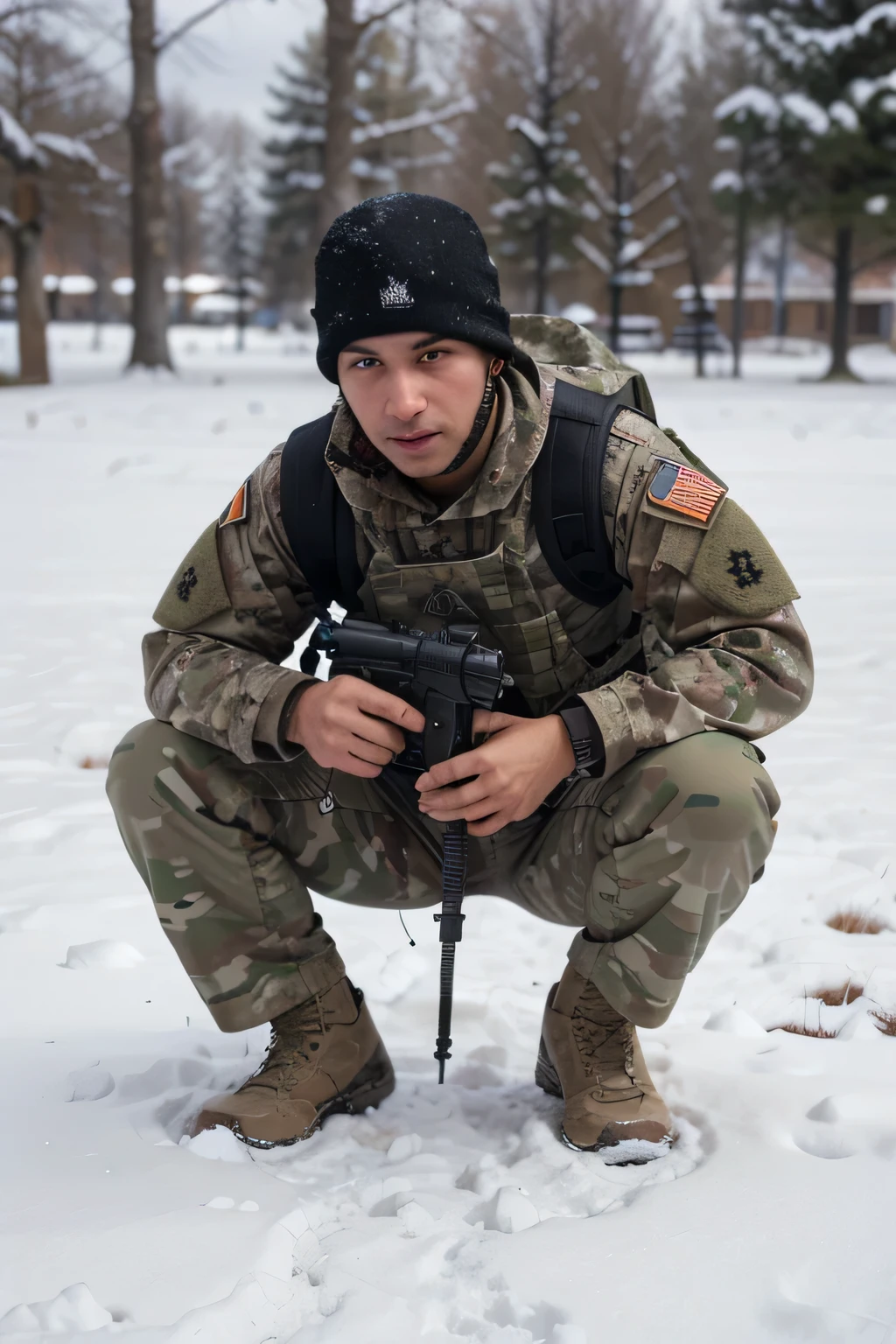 Army commando in snow pictures 