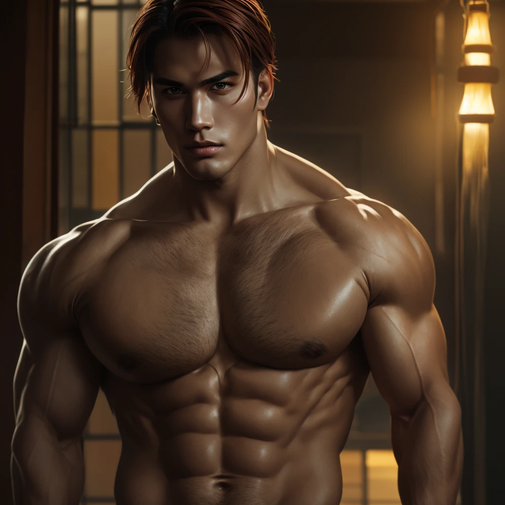 Hot hunklike young big strong looking attractive handsome Korean guys very ullzang subtle hints of anime look trendy hipsterish natural shor vloser cut and stylescolor darker red brown bit shot hair Hazel or light brown or like amber colored eyes detailed defined s chiseled almost sculpted sulptured looking. body face features dressed in a trendy hipster kinda vintage modern Korean styles 8k kinda higher res clear sharper crisper detailed defined kinda male fashion model look