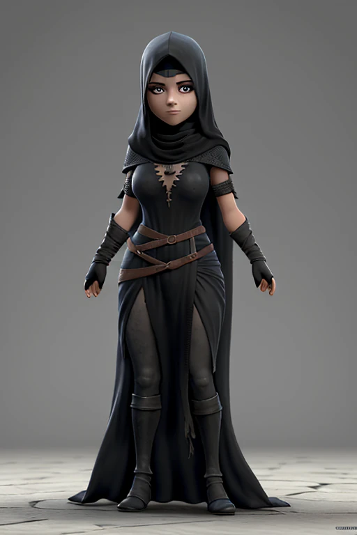 Dark Souls 3, Mujer, burqa, simetria, pose v