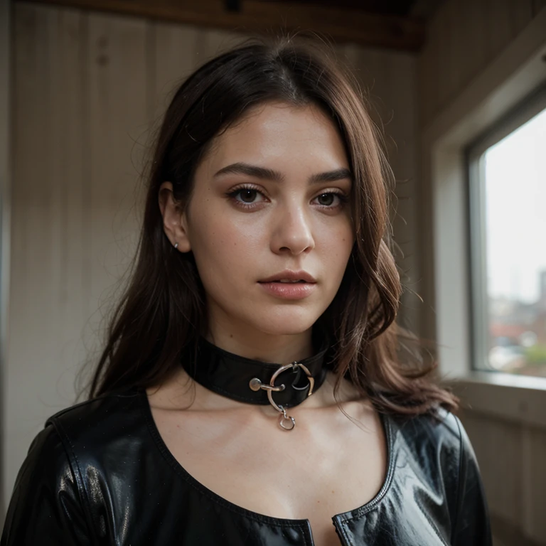 Latex with metal collar