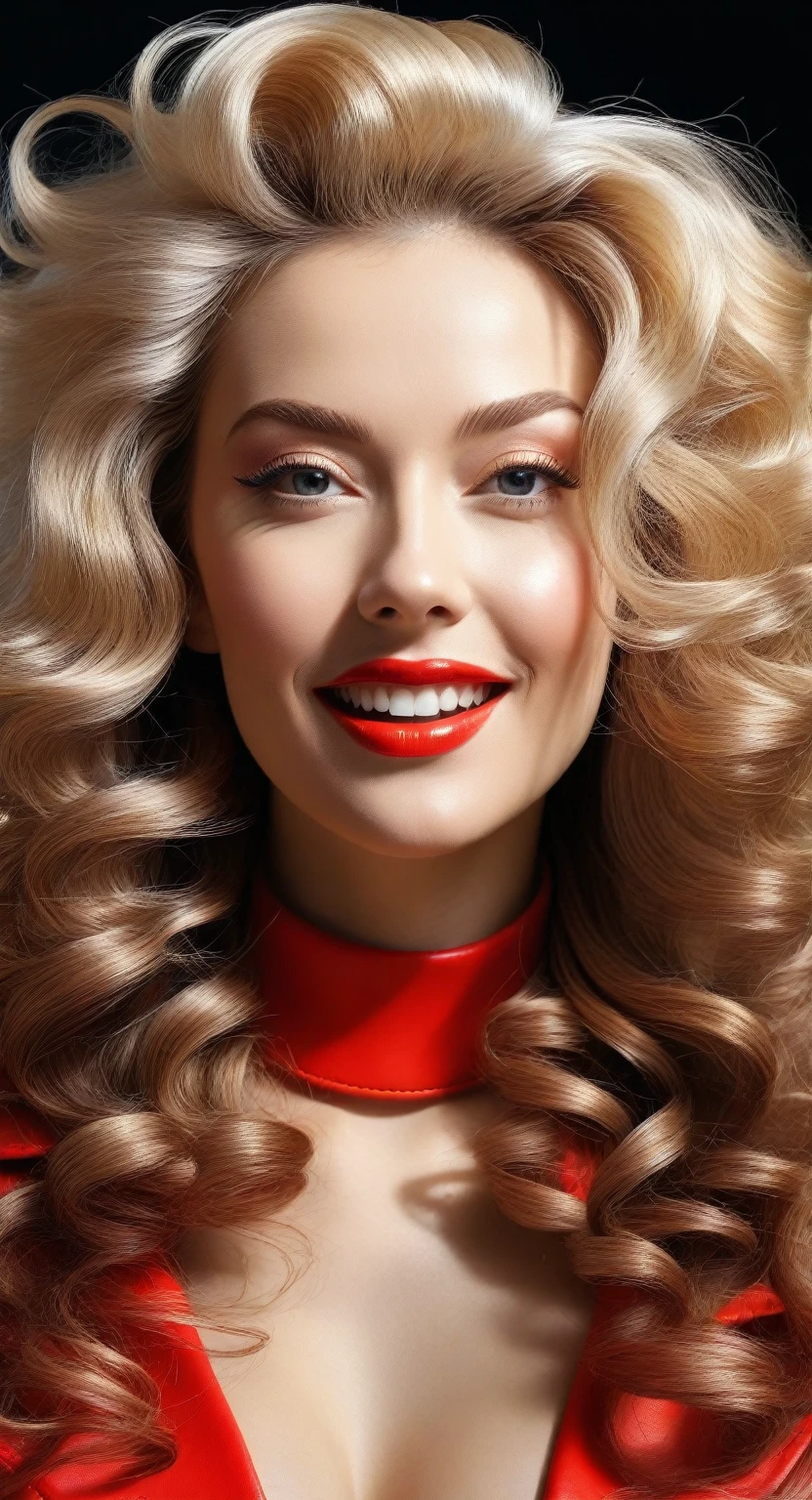 drill hair, curtained hair, lock of hair, Big hair, medium hair, shiny hair (dynamic hair color: 1.49), supermodel for Cosmopolitan, raised eyebrows, smile, wrinkled lips, surrealism, Renaissance/rococo, award winning raw photography, style гиппердетализации, from influence of Steven Spielberg, cinematic lighting, depth of field, divine rays, falling shadow, Fujikos, вид first person, first person, wide angle, натуралистичный style, surrealism, UHD, retina(retina: 1.49), masterpiece, accurate, Textured leather, High detail, a high resolution, 16 thousand.(masterpiece, accurate, Textured leather, High detail, a high resolution, 16 thousand.: 1.49)