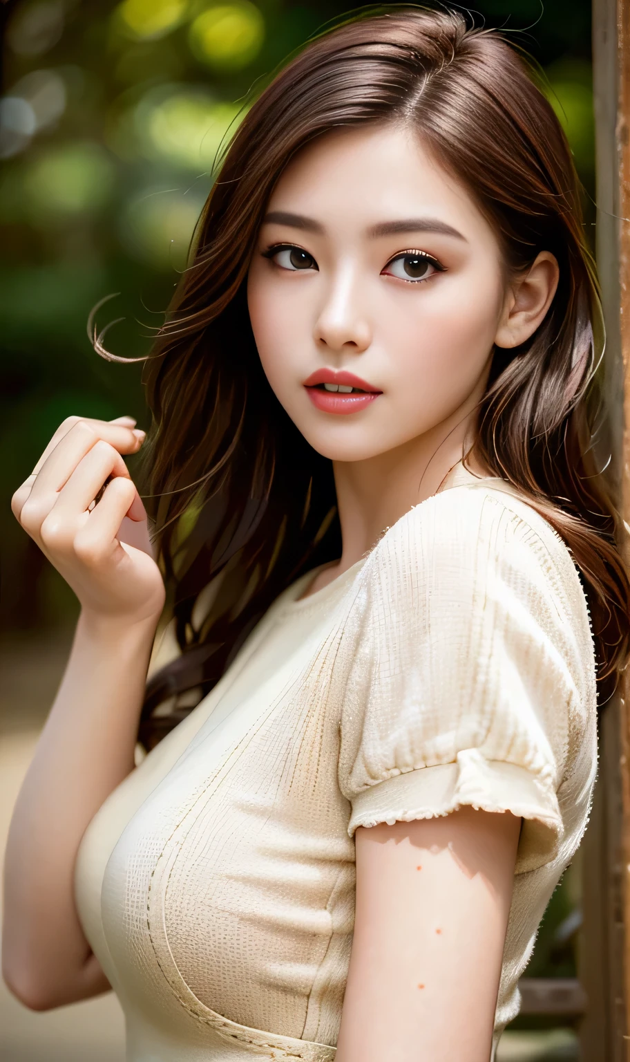 32k、(Photorealistic:1.5), (masterpiece), (highest quality), detailed, High contrast, Ultra high definition, Outstanding detail, 8K, Sharp Focus Face、Bokeh、Up to four fingers and one thumb,
solo, 1girl, 18-year-old, Full Body Shot、((He's wearing a tight-fitting tiger-print suit.))、The tiger's tail is on his butt、(I don't draw my fingers:1.5)、Mouth Opening、Happy mouth、Stunning glowing brown eyes、Beautiful Face、Detailed face、Cute face、Big eyes、Perfect proportions、Big Tits、Beautiful areola、neat nipples in shape,、Narrow waist、Belly button、Beautifully shaped female genitalia、Big tight buttocks、Trained and raised buttocks、Crotch gap、Thighs、(Dynamic pose:1.1), Gorgeous gray hair with pink highlights、(The background is a magical world、Night Sky, grassland、forest、)、(Depth field:1.8)、sense of distance、