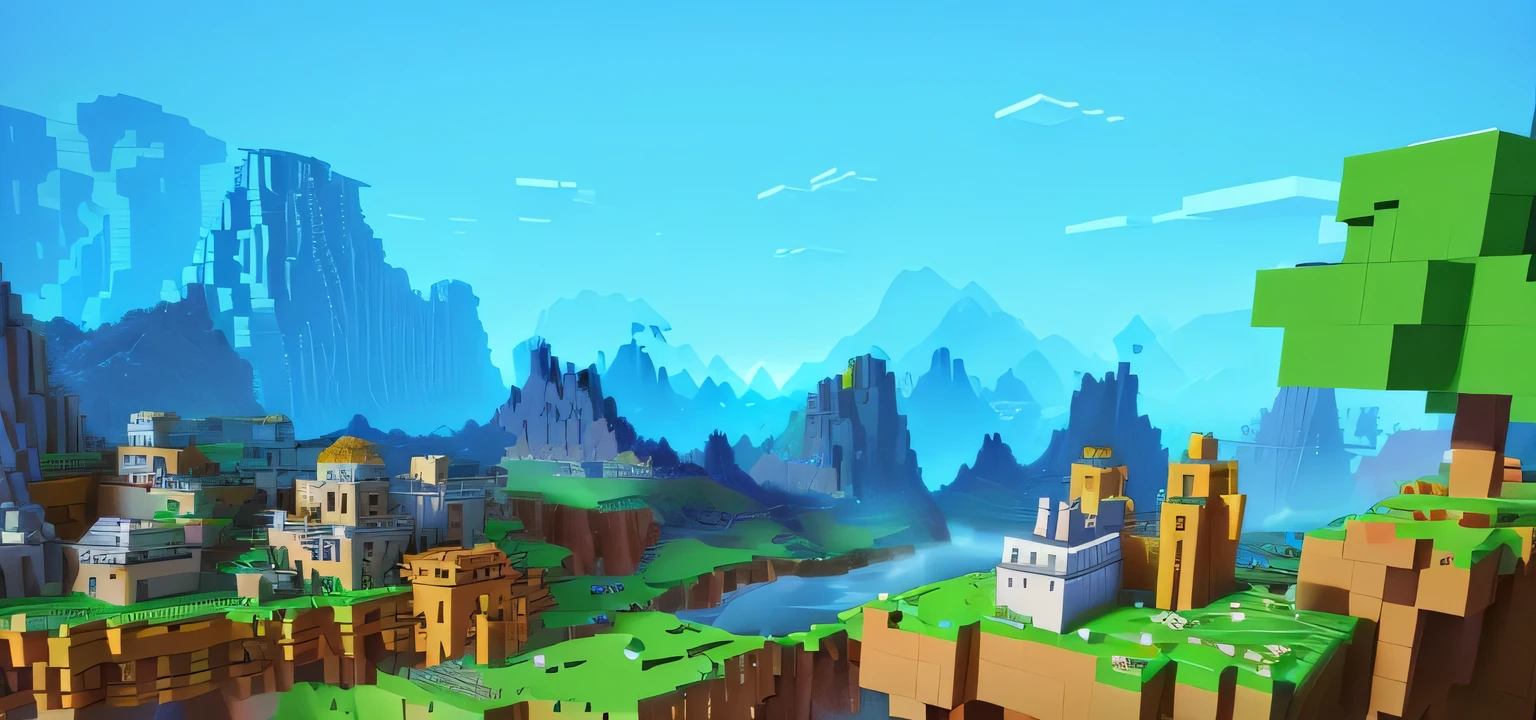 my world is a game with a lot of different textures, my world gameplay, my world landscape, screenshot from my world, my world screenshot, style of my world, cartoony Shaders, my world, my world style, cinematic my world, rick and morty in my world, in style of my world, Animation style rendering, Mo Jiang, my world steve, blocky like my world, Shaders, Voxel-based world