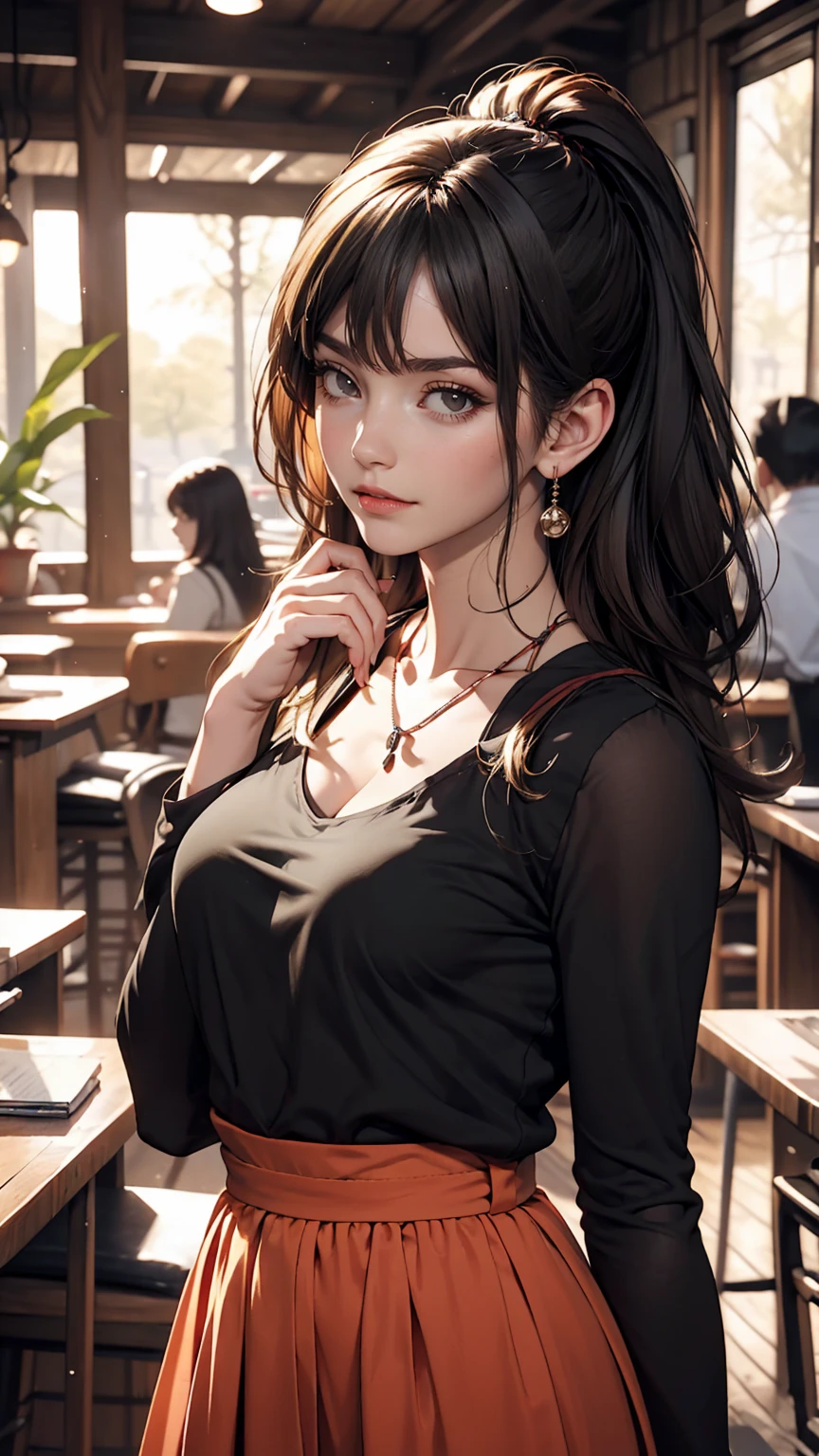 There's a beautiful woman standing on the railroad tracks, Labeled, Landscape painting, Anime Background Art, Loepfert, Detailed Landscape – Width 672, Landscape paintingの詳細, Loepfert style, beautiful Anime scenery, Created by Anime Painter Studio, Background artwork, Anime countryside landscape, Beautiful Art UHD 4K, anime art wallpaper 8k, Anime scenery