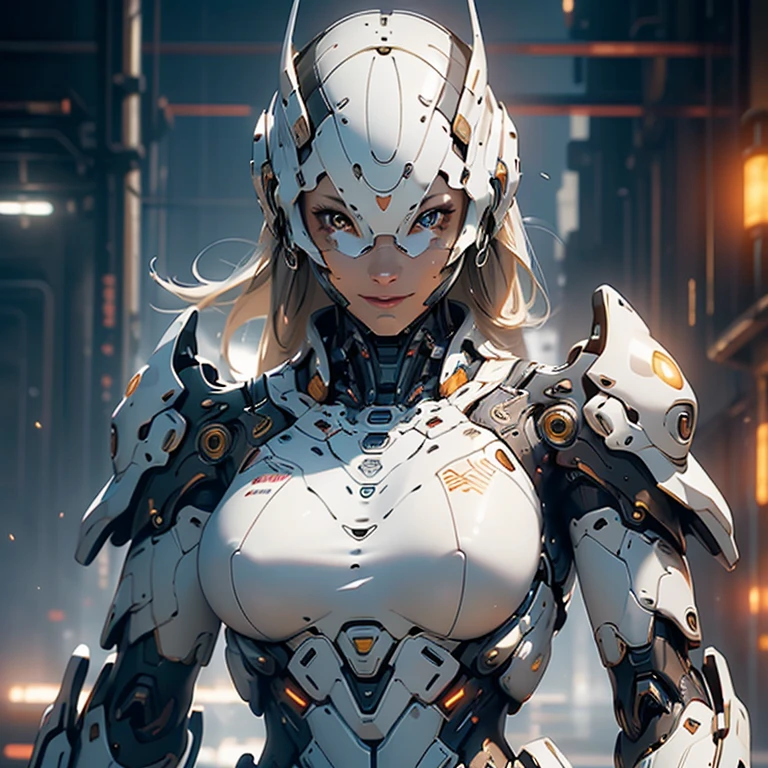 (Masterpiece, High Quality, Portrait, Cyborg Woman, Smiling, Peaceful, Digital Art),
(Detailed, High-resolution, Realistic, Cybernetic Enhancements),
(Expressive, Digital Brushwork, Warm Tones, Soothing Colors),
(Glowing Eyes, Metallic Skin, Sleek Design, Realistic Proportions),
(Tear-shaped Eyes, Radiant Smile, Intimate Depth, Personal Touch),
(Artistically Depicted, Realistic Textures, Digital Technique, Perfect Balance),
(Digital Painting, Joyful Expression, Futuristic Elements, Expressive Details