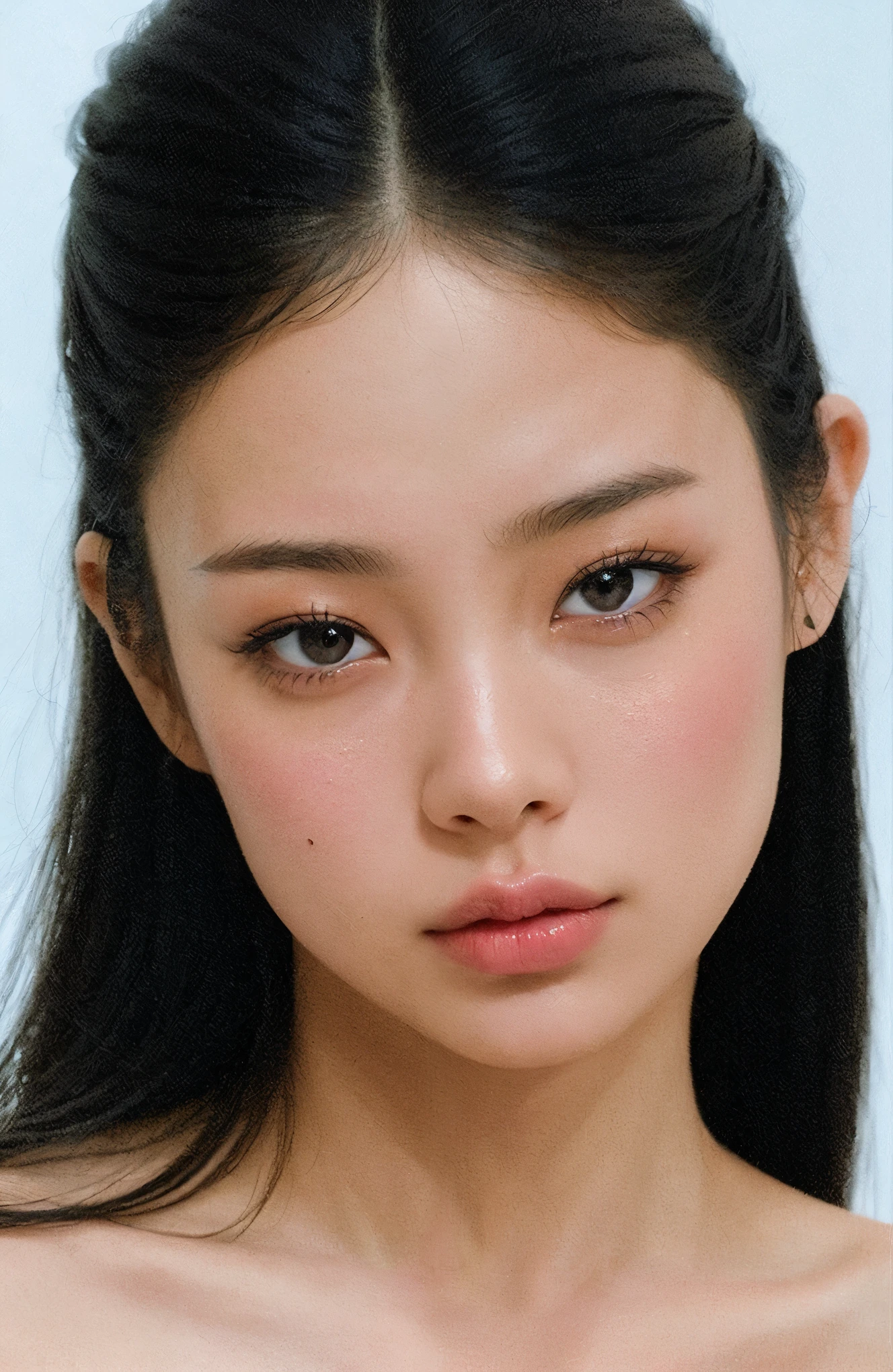 Jennie do blackpink cara, fotorrealista.
