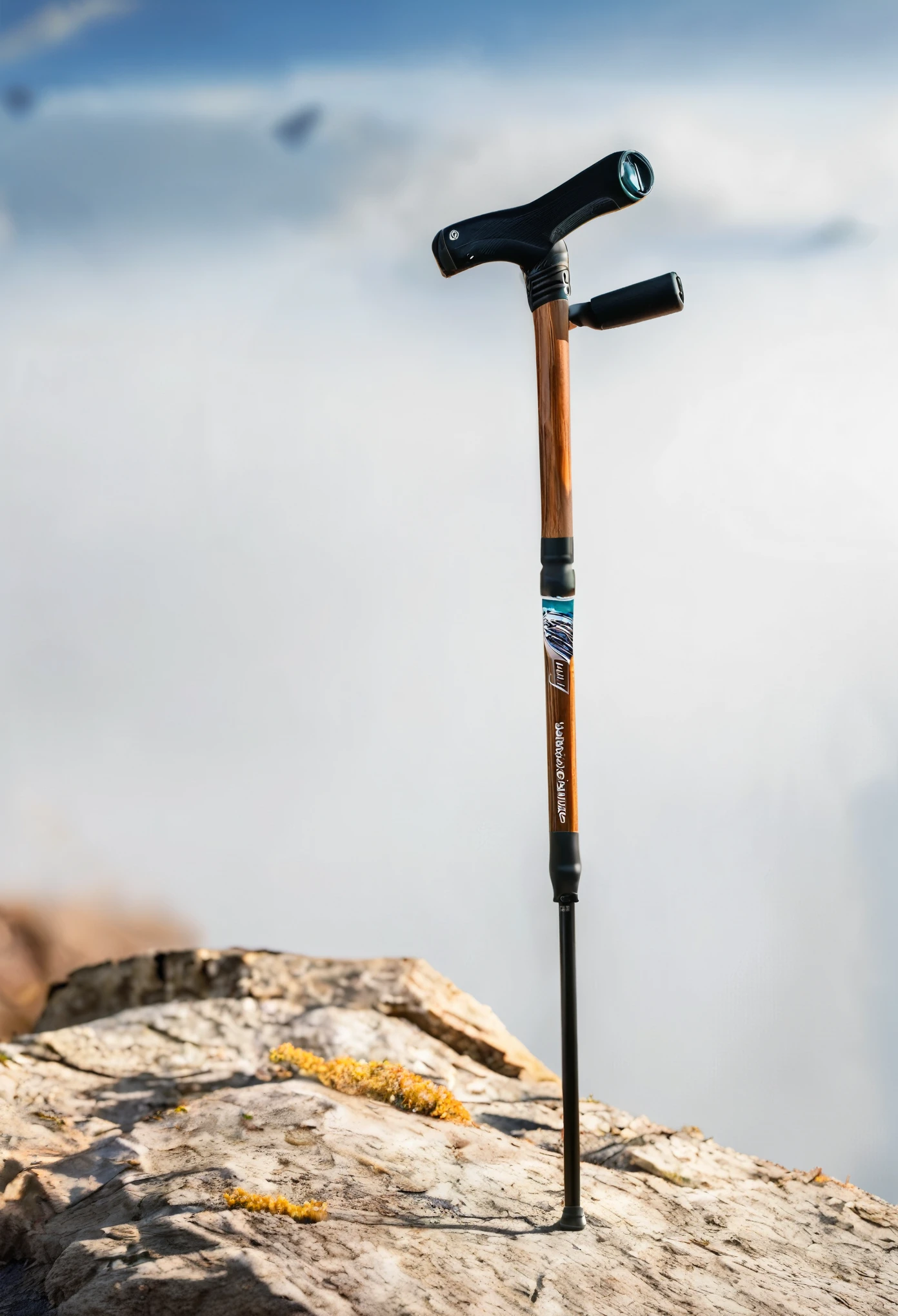 Trekking stick for presentation with white background