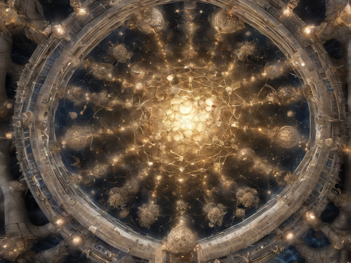first，The parallel universe can be thought of as a giant beehive system，Each hive represents a possible universe。In each hive，There are countless possibilities，Each possibility represents a different event、Choices and Results。Each choice is like choosing a path in a hive.，The other paths not chosen correspond to other possible universes。
1. **Hive structure**：Describe the structure of the entire universe model，It can be likened to a complex network consisting of countless beehives.。Each hive represents a possible universe，The hives are connected to each other in some way.，Form a whole。

2. **Choices and consequences**：Describe the choices faced by individuals or characters in each hive，and the different outcomes that each choice may lead to。These Choices and Results can be physical actions、Thinking Decision、Even the interactions between universes。

3. **Role and identity**：Describe the roles or individuals in each hive，and their identities、Features and goals。These characters can be human、animal、Alien life, etc.，They may have different identities and destinies in different universes.。

4. **Interaction and influence**：Describe the interactions and impacts between different hives，That is, how the choices of one universe affect the development and outcomes of other universes。This could involve information transfer between parallel universes、Energy exchange mechanisms。

5. **Stability and dynamics of the model**：Describing the stability and dynamics of cosmological models，That is, the possible changes between universes、Evolution and Steady State。This can involve the interaction between parallel universes、Evolutionary laws, etc.。

Through these descriptions，Constructing a more comprehensive and detailed model of parallel universes，So as to better understand and explore the mysteries and possibilities。