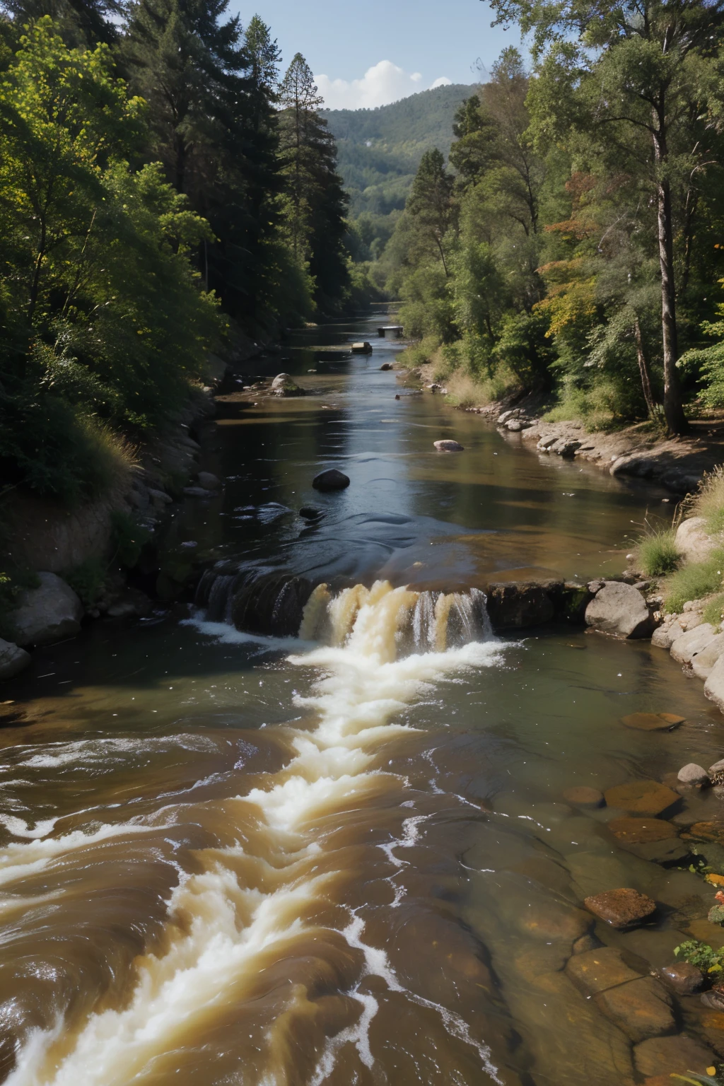 Crimson streams flowing on earth