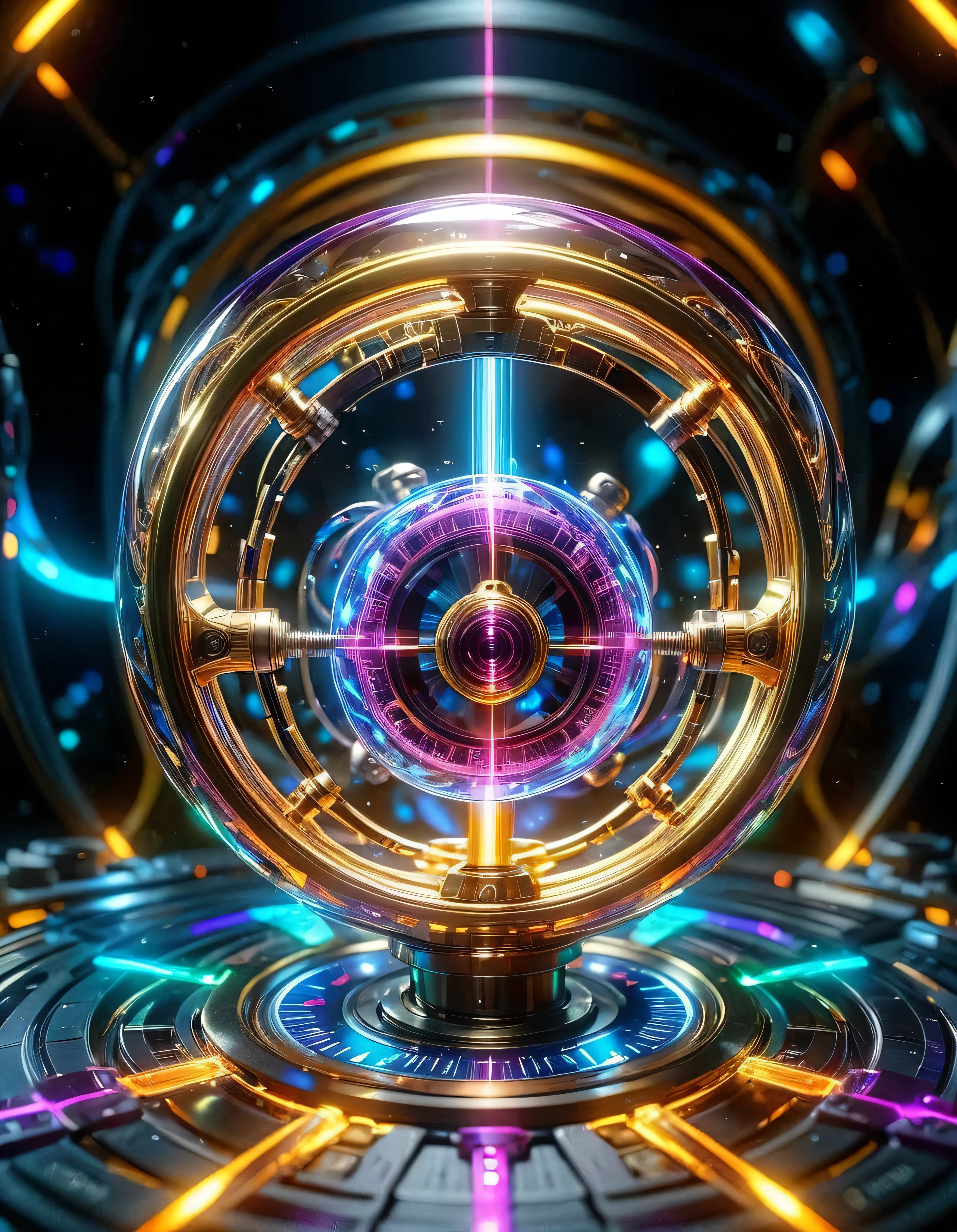 gyroscope, extreme sharp focus, highly detailed, plasma, 8k hdr, high quality, specular, glow,