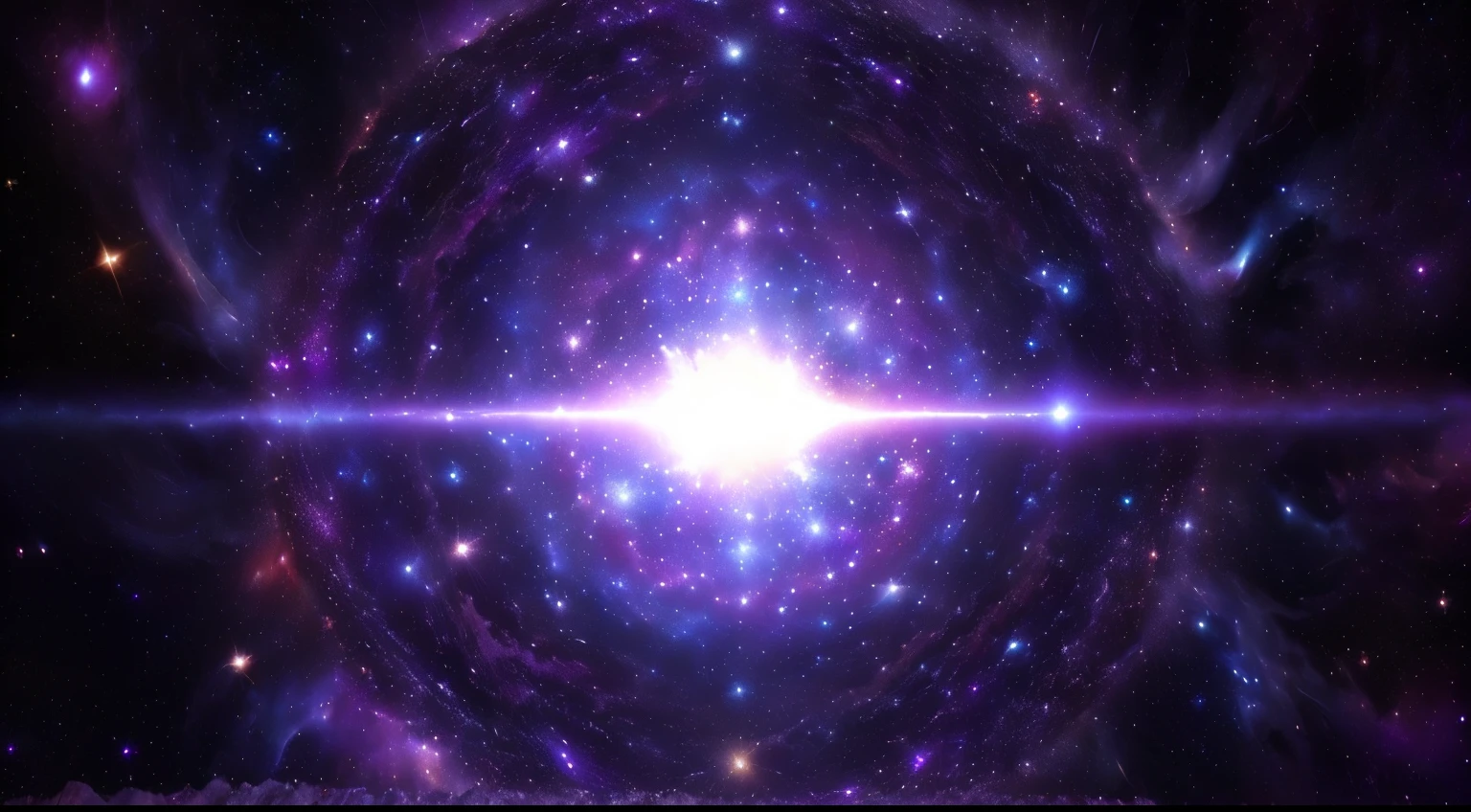 a close up of a star in a galaxy with a bright light, supernova explosion, cosmic atmosphere light flares, a cosmic entity made of stars, galaxy simulation, star shining in space, exploding galaxy, cosmic purple space!, galactic megastructure, cosmic void background, subterranean sprawling galaxy, massive galaxy, purplish space in background, subterranean galaxy