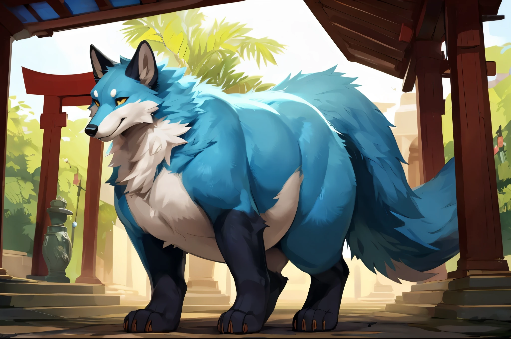 4k ultra quality, 4k full body view,(ultra high detailed body),((feral)) fox,by mystikfox61, by glitter trap boy,feral paws, by bebebebebe,by morethreedee, by seibear,(thick thigh),(chubby thigh),thicc thigh,thick legs,chubby legs,thicc legs,massive butt,enomorous thigh,massive thigh,massive legs,thick lower legs,wide legs,(detailed thigh),(wide thigh),fluffy belly sharp nails,((sfw)),(ultra detailed face),detailed eyes,big tail,fluffy tail,(detailed tail),enomorous tail,bigger tail,huge tail,volumetric light,big paws,(thick paws),fluffy paws,furry paws,enomorous paws,(feral focus), beast,(bigger lower body),(long legs),front view,master works, super fine, 4k resolution, high quality,high picture detail,dark fantasy,illusory engine, Masterpiece,dire fox,faint lighting,shrine,(feral) belly,charming (feral) body,chubby (feral) body,hyper belly,enomorous (feral) belly
