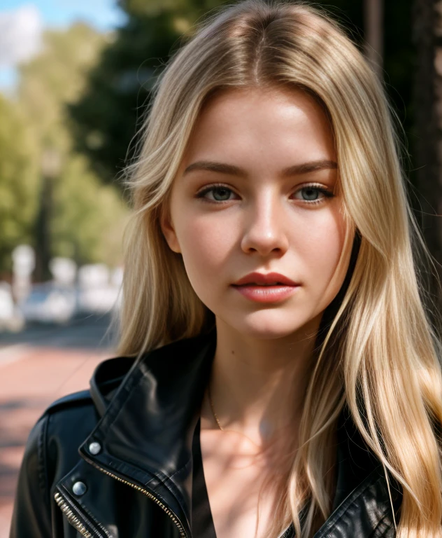 Masterpiece, a close up of a young russian girl with long hair wearing a black jacket, gorgeous young model, beautiful young girl, dasha taran, beautiful model, cute young girl, beautiful model girl, beautiful blonde girl, beautiful girl model, ellie victoria gale, young teen, angelina stroganova, a girl with blonde hair, very pretty model, anastasia ovchinnikova, 8k, ultra high res.photorealistic, UHD