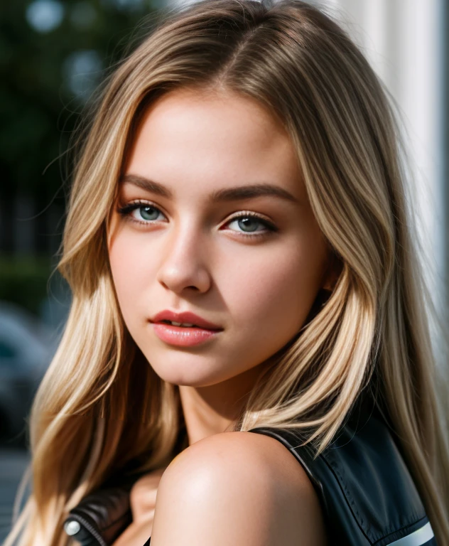 Masterpiece, a close up of a young russian girl with long hair wearing a black jacket, gorgeous young model, beautiful young girl, dasha taran, beautiful model, cute young girl, beautiful model girl, beautiful blonde girl, beautiful girl model, ellie victoria gale, young , angelina stroganova, a girl with blonde hair, very pretty model, anastasia ovchinnikova, 8k, ultra high res.photorealistic, UHD