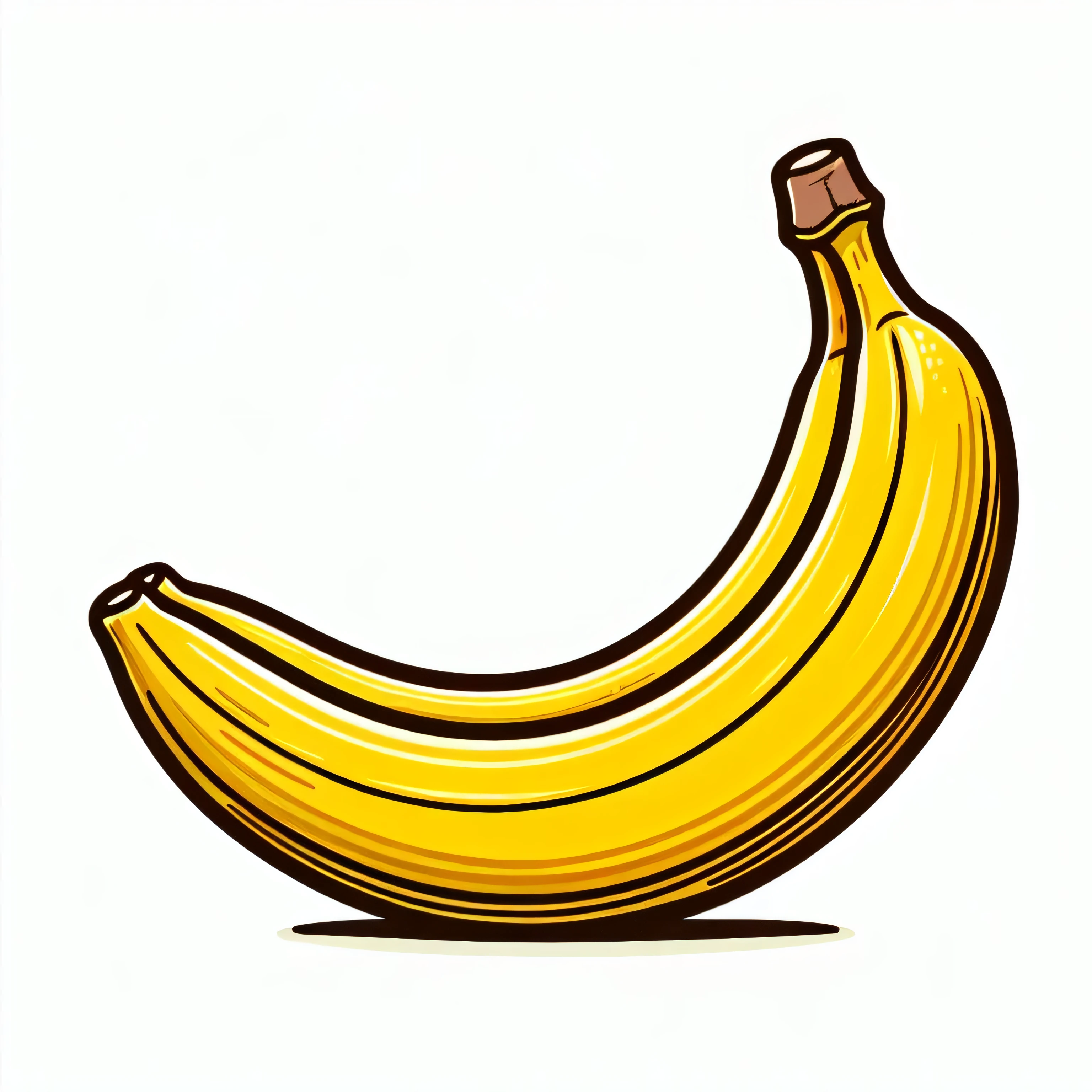 there is a drawing of a banana on a white background, banana color, banana, bananas weapon, bananas, 🐿🍸🍋, giant bananas natural disaster, sliced banana, banana plants drawing, Cartoon illustration, HD illustrations, made in illustrator, drawn with photoshop, cartoon style illustration, author:Gavin Hamilton (Gavin Hamilton), Created using Adobe Illustrator, author:Victor Oliva