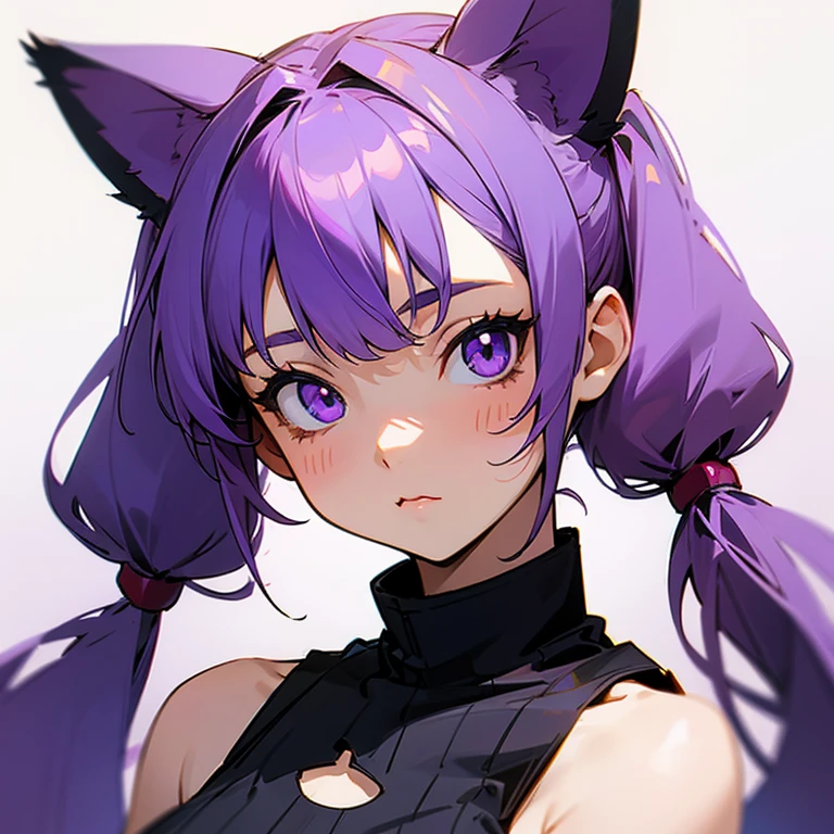 naked,boyish , Purple Hair,,Animal Ears