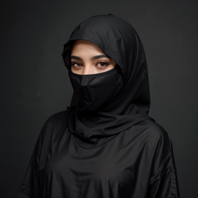 Girl muslimah niqab black