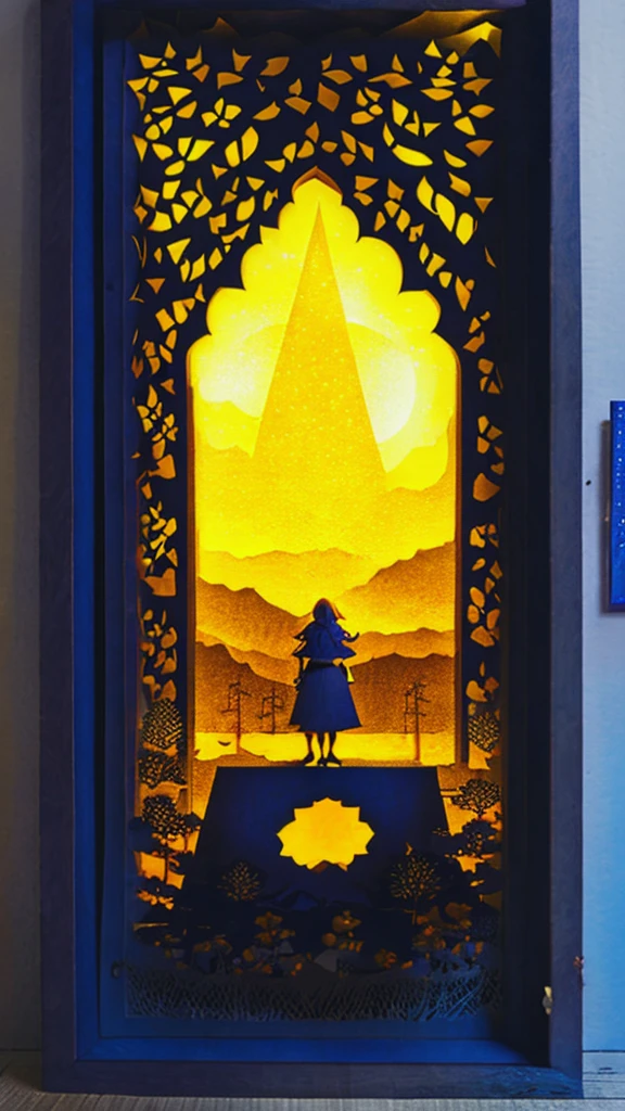 (Paper Cutting:1.3), night light, (style of William Zorach:1.3)
(masterpiece, best quality:1.5), 
Orgrimmar, Foggy conditions, \Hitagi Senjougahara(Monogatari),Book cover