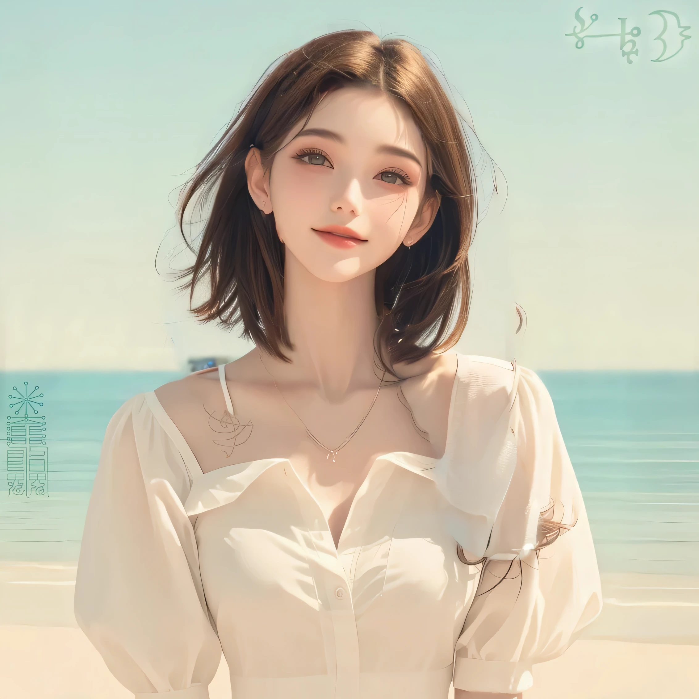 Brown short hair