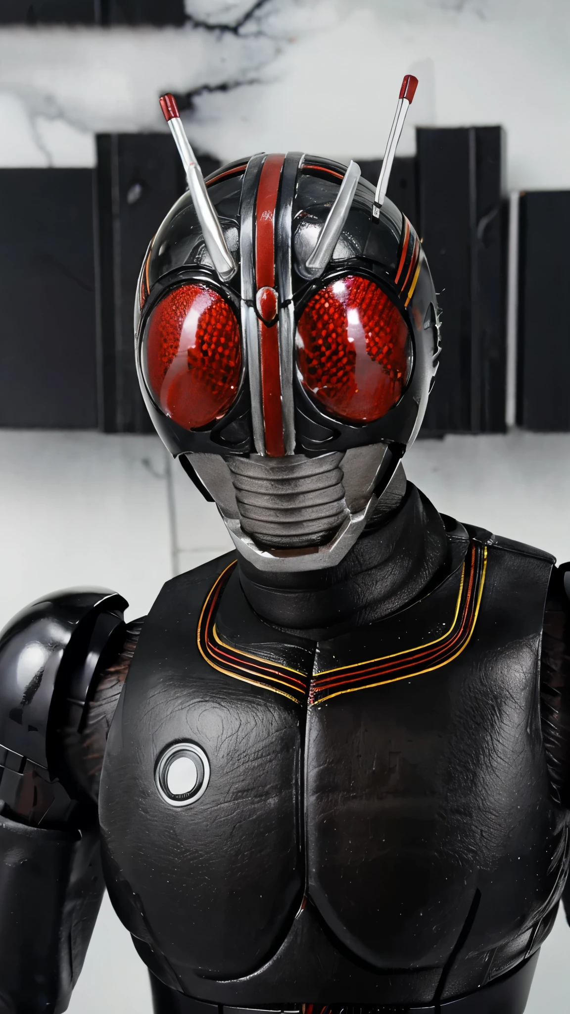 Kamen rider black, perfect face, ultra HD, realistic.