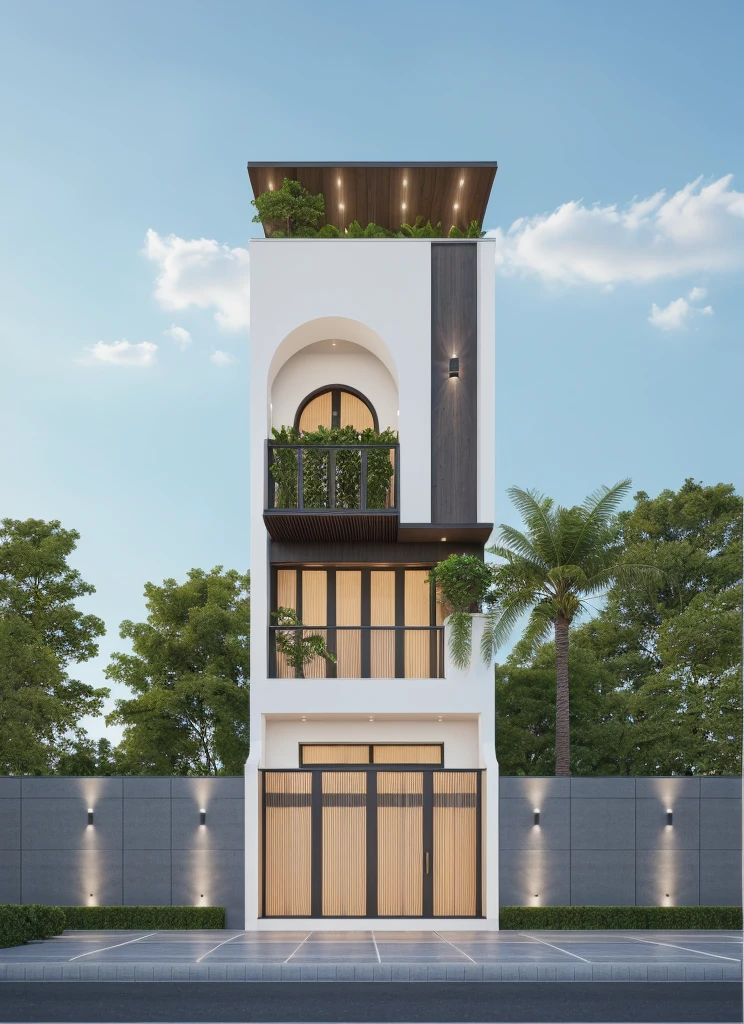 PLATFORM KTHOUSE, 1 morden villa, slope roof, main material of villa about build color wall:1.2 glass panel:1.1 and stone:1.2, 1large yard, 1 road runs in front of the house, (RAW photo, real, best quality, masterpiece:1.2), look morden minimalist, 1 road in front of the house, dynamic lighting:1.3, (hyper realistic, photo-realistic:1.2), high quality, (dark lighting:1.2), perfect lighting, archdaily, no human, light at 12 noon, light in door:1.2