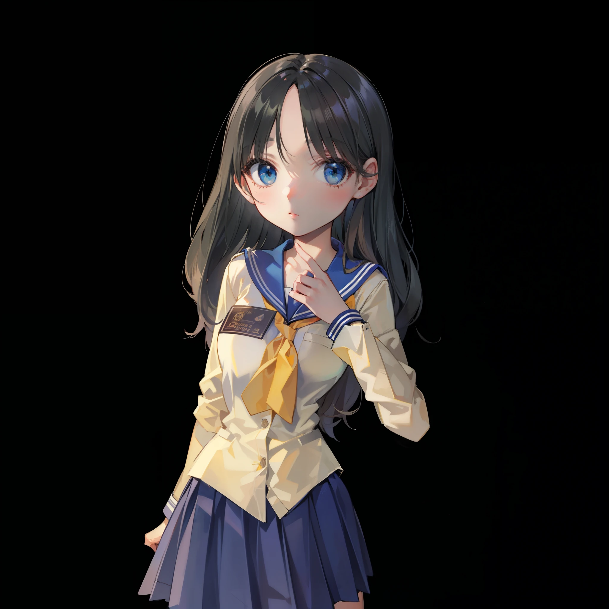 1girl, school_uniform