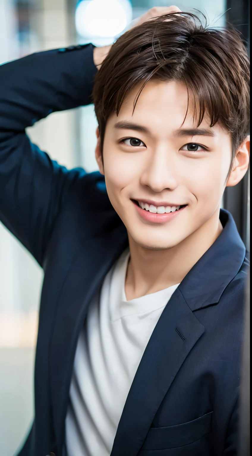 Male, around 25 years old, smile, Sharp focus, Dynamic pose, nice