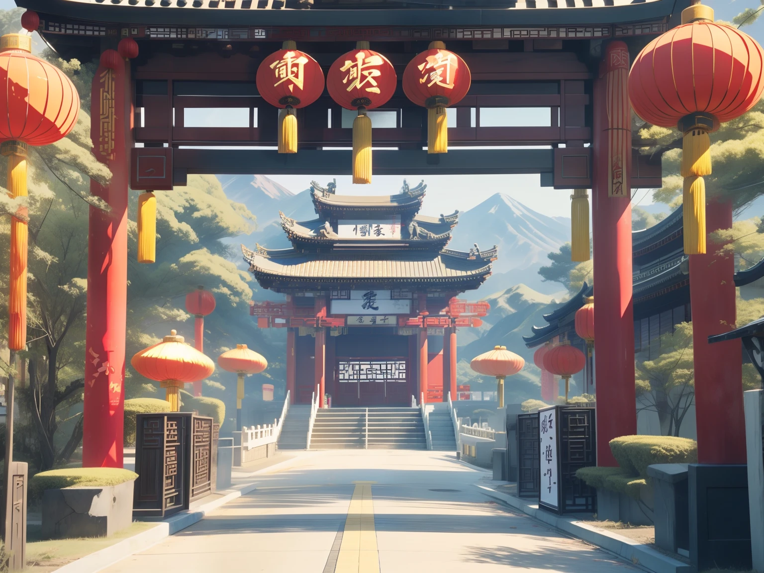 A sign consisting of two Chinese characters, "Anti-Japanese War"