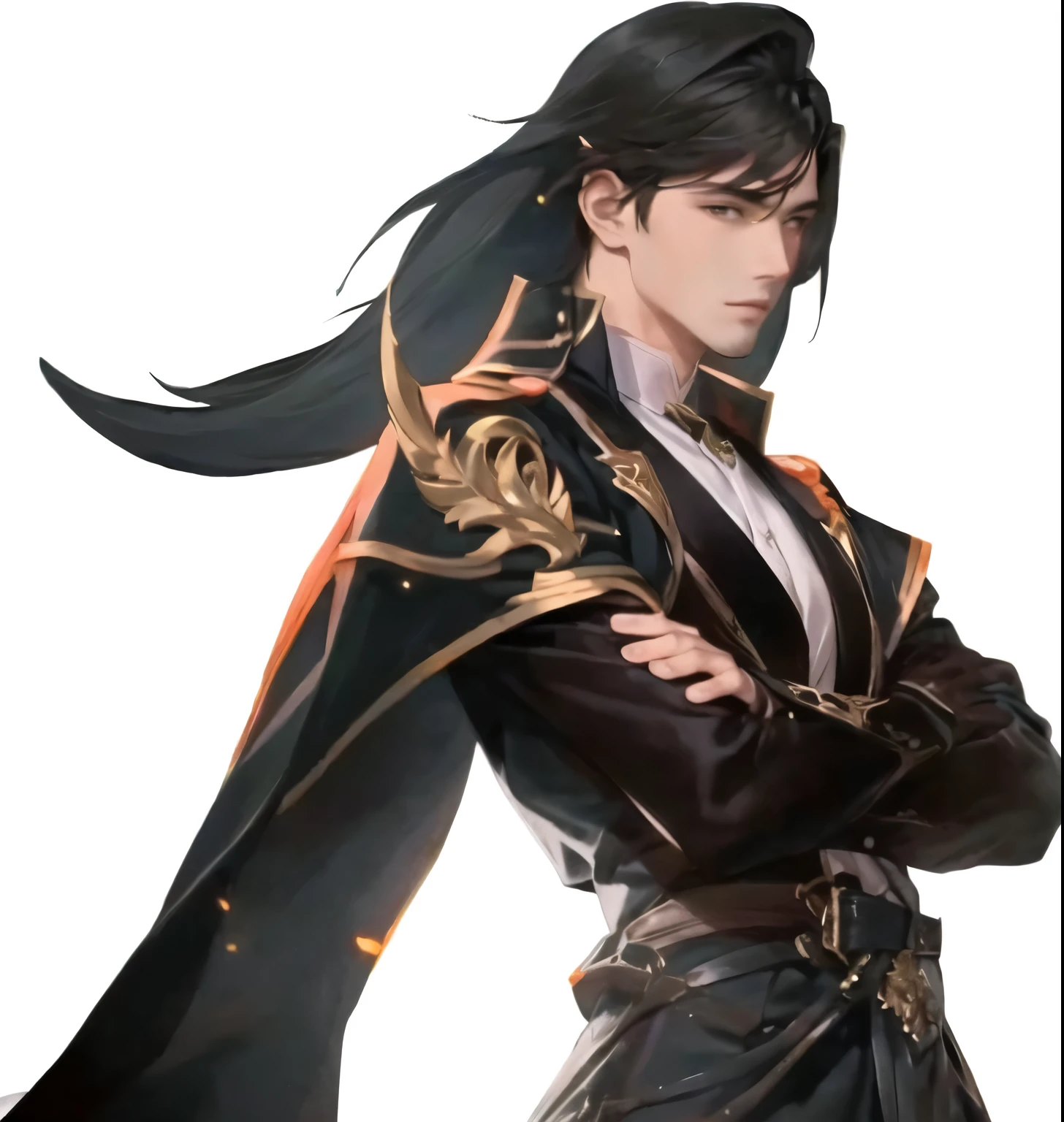 Front and side faces, handsome man, full body immortal hero, 8k, exquisite clothing, resolute eyes,boy,, 1boy