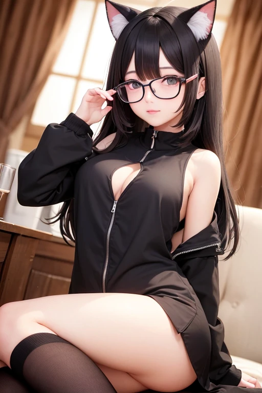 Glasses, Cat ear