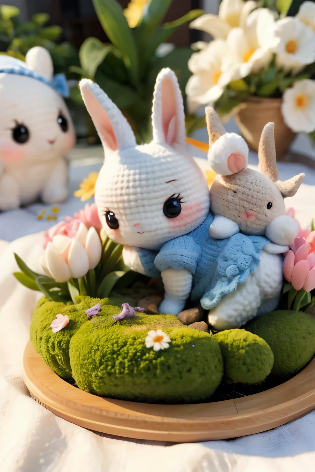 Surrealism、dream-like、 Cute rabbit、Fantasy creatures