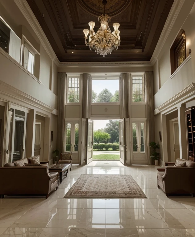design luxury house Certainly! Here's a detailed design concept for a luxurious house:

**Exterior Design:**
- The house boasts a grand entrance with a porte-cochère and a sweeping driveway lined with manicured gardens.
- The exterior facade features a blend of classical and contemporary architectural elements, with columns, arches, and large windows adorned with ornate trimmings.
- High-quality materials such as marble, granite, and premium wood are used throughout the exterior, giving it a timeless and elegant appearance.
- The landscaping is meticulously designed, with lush lawns, exotic plants, and water features adding to the overall sense of luxury.

**Interior Design:**
- The foyer welcomes guests with a grand staircase adorned with a custom-made chandelier and intricate railings.
- The living spaces are characterized by high ceilings, expansive windows, and an open floor plan, creating a sense of airiness and sophistication.
- Each room is tastefully decorated with a mix of contemporary and classic furnishings, luxurious fabrics, and carefully curated artwork and decor.
- The kitchen is a chef's dream, equipped with top-of-the-line appliances, custom cabinetry, and a spacious island for food preparation and entertaining.
- The master suite is a private oasis, featuring a large bedroom with a fireplace, a luxurious en-suite bathroom with a soaking tub and steam shower, and a walk-in closet with custom-built storage solutions.
- Additional amenities include a home theater, a wine cellar, a gym, and a spa with a sauna and hot tub.

**Functionality:**
- The house is equipped with the latest smart home technology, allowing homeowners to control lighting, temperature, security, and entertainment systems with ease.
- Energy-efficient features such as LED lighting, solar panels, and high-performance insulation are incorporated to reduce energy consumption and minimize environmental impact.
- Security features such as surveillance cameras, motion sensors, and a compr
