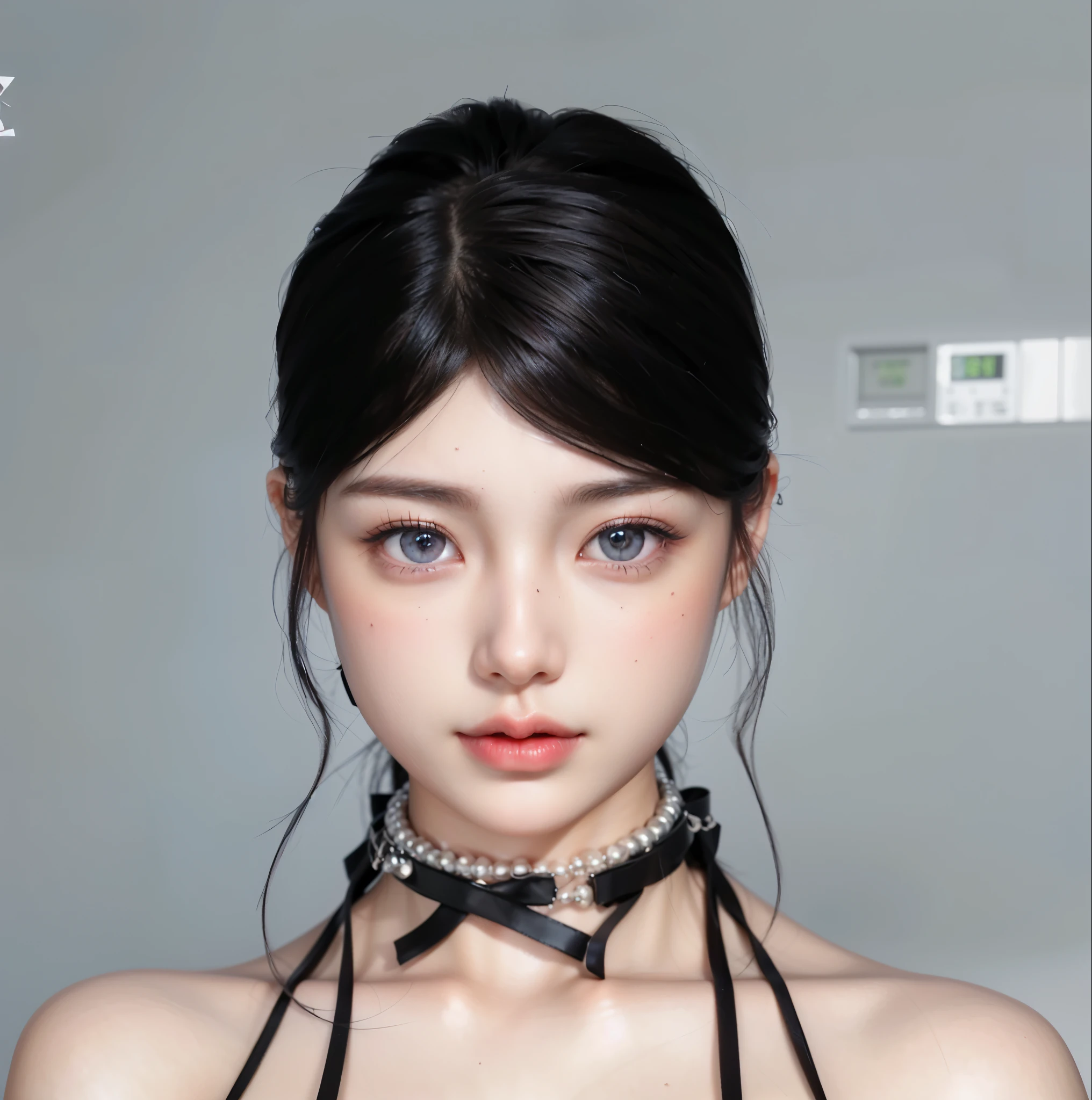 Game Art，Best image quality，Maximum resolution，8k，(A bust photo)，(portrait)，(Head close-up)，(Rule of Thirds)，Unreal Engine 5 rendering works，20 year old girl，((Queen))，The eyes are very detailed，(Large Breasts)，Elegance and nobility，light，Ray Tracing，Game CG，((3D Unreal Engine))，OC rendering reflection mode，4K，Ultra-clear，Sensual，Translucent lace，Fair and plump figure，Pretty Face，Glossy Gel Coat，身着华贵礼服的Queen，Crystal Gem Crown，Necklace jewelry，blue eyes，Black tattoo(whole body)，The tattoo is very three-dimensional，Gorgeous and intricate tattoo designs，Ultra-clear portrait，Sexy body，Steel chains