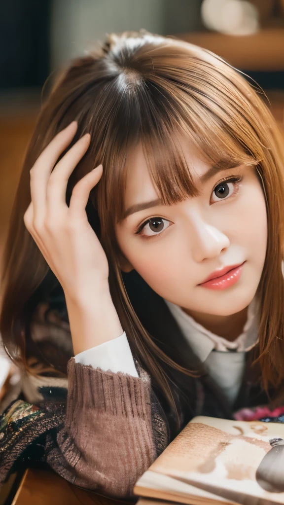 Best quality, 8k,  ,Masterpiece :1.3)), facing viewer,((full body1.2)) ,pretty woman, wide shot ,1girl, ,   , Milky Way,  , brown hair  , bangs,ultra-detailed face, highly detailed lips, detailed eyes, double eyelid