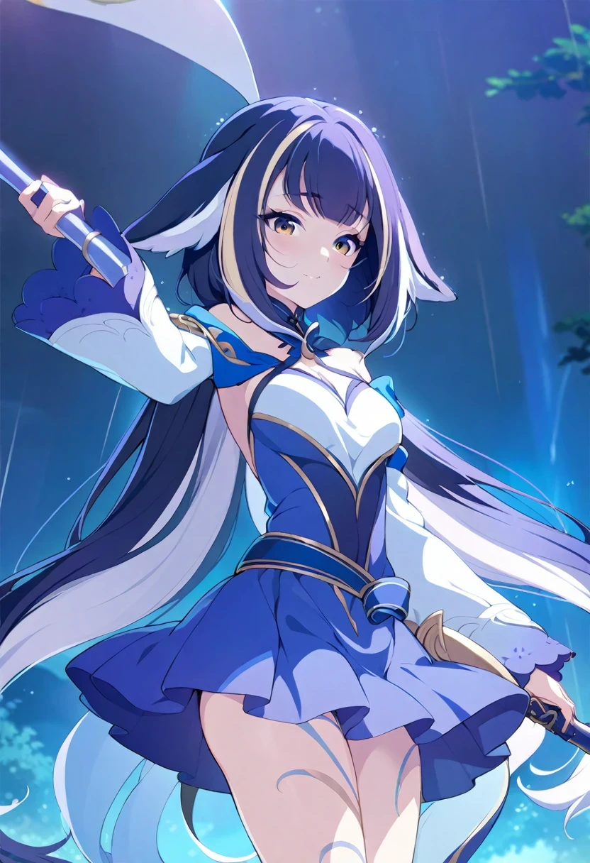 (shylily/(Twich/):1.5),(masterpiece:1.2),(best quality:1.2),Anime girl holding a sword in the rain, Anime Wallpaper, Anime cute art style, Light novel cover,