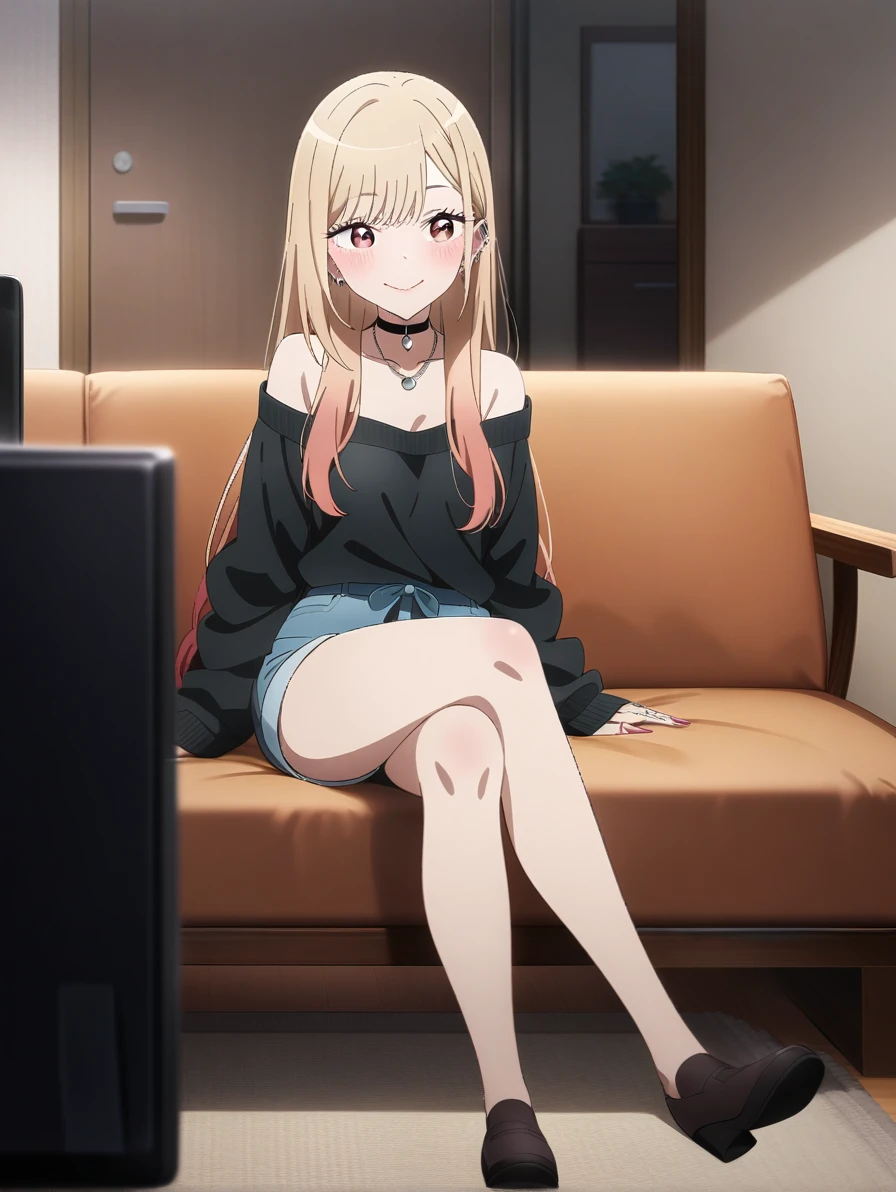 masterpiece, best quality, very aesthetic, absurdres, 1girl, kitagawa marin, sono bisque doll wa koi wo suru, key visual, highly detailed, looking at viewer, full body