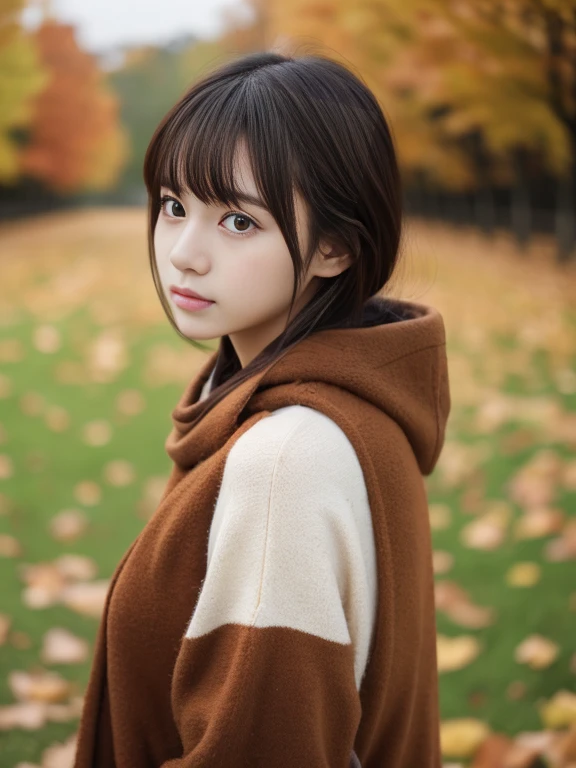 (masterpiece、high quality、high resolution、16k)、(Hello sadness)、(Japanese women)、(sad)、Late Autumn、Beautiful views、Perfect Anatomy、Beautiful body、very cute、I want to protect you、Broken Heart