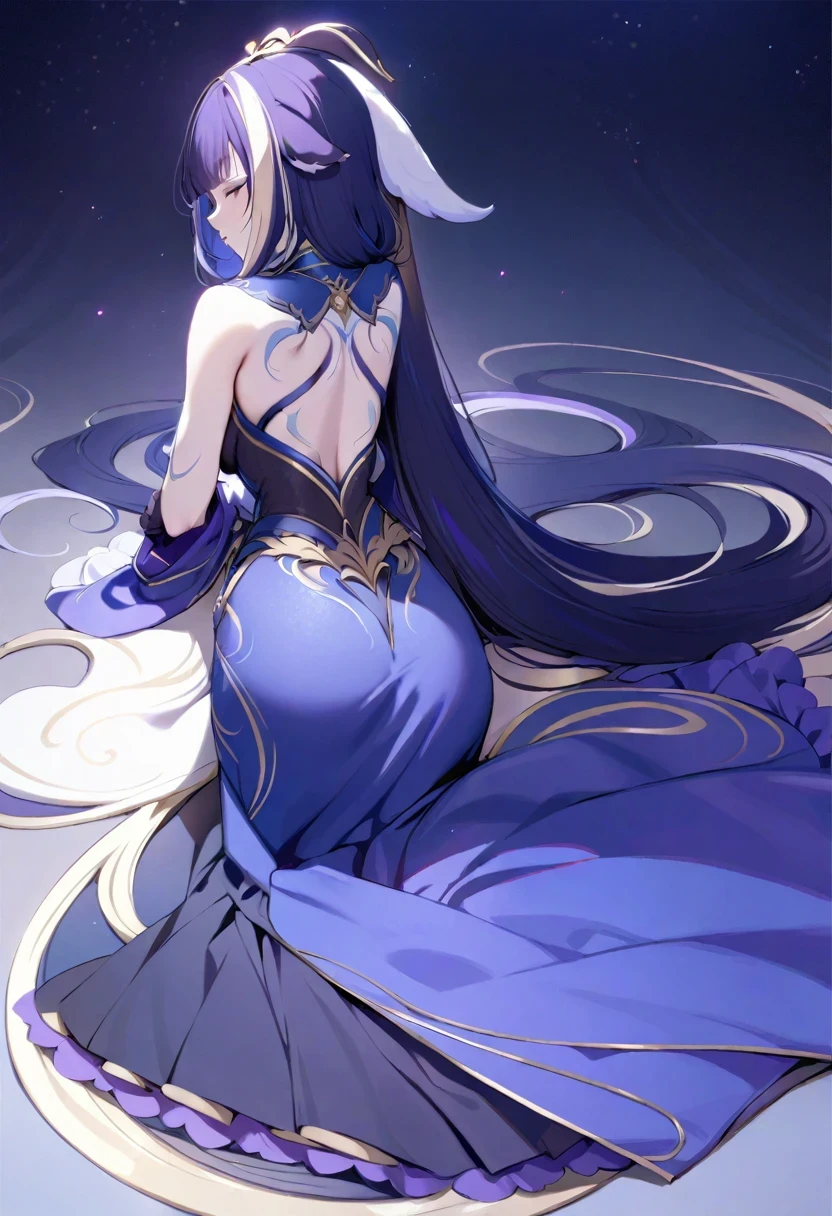 (shylily/(Twich/):1.5),(masterpiece:1.2),(best quality:1.2),masterpiece,Best quality,Long hair,Gothic clothing,Long skirt,medal。Feathers fluttering on the back,Gold headdress