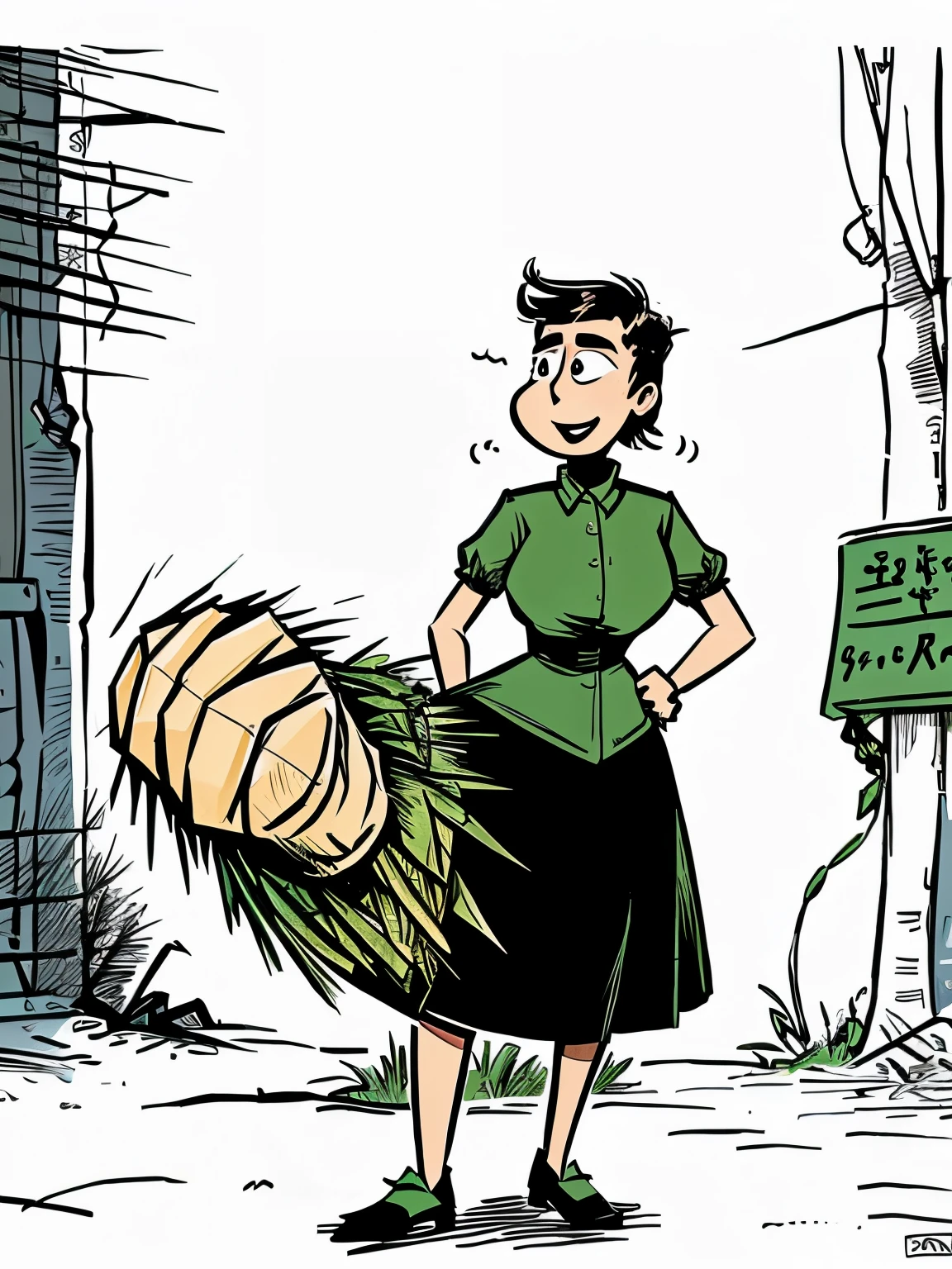 Conwort in cartoon