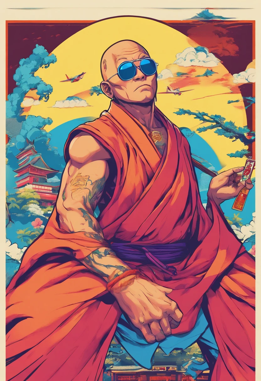 Japanese monk、I've gained some weight、Blue Sunglasses、Fight evil、Hero of Justice、