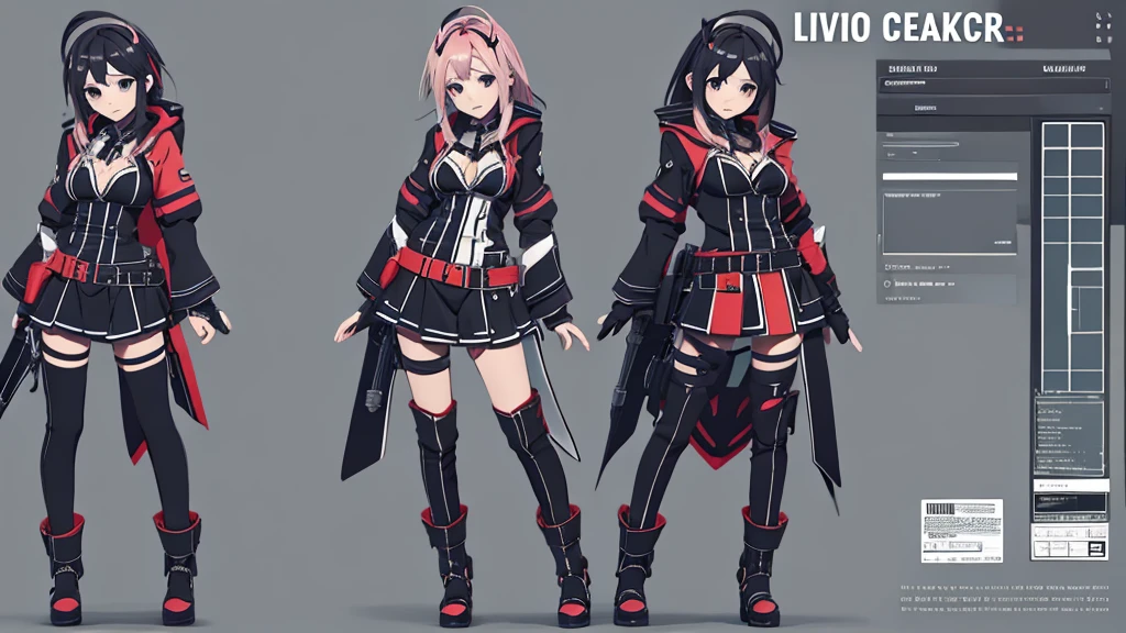 live2D character section template, parts assets,Live vtuber 2D model content,