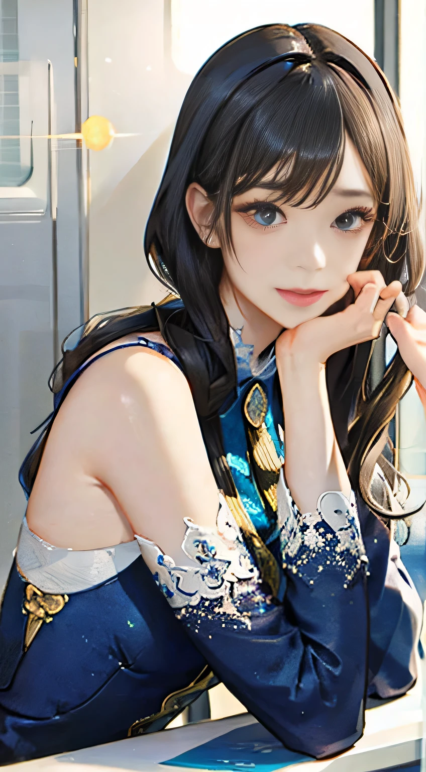 highest quality, masterpiece, One woman、 whole body, Very delicate and beautiful woman, 8K Wallpaper, Beautiful fine details, Beautiful sparkle, Cinematic lighting、27 years old、Idol、sexy、Colorful costumes、Red Line、Tall beauty