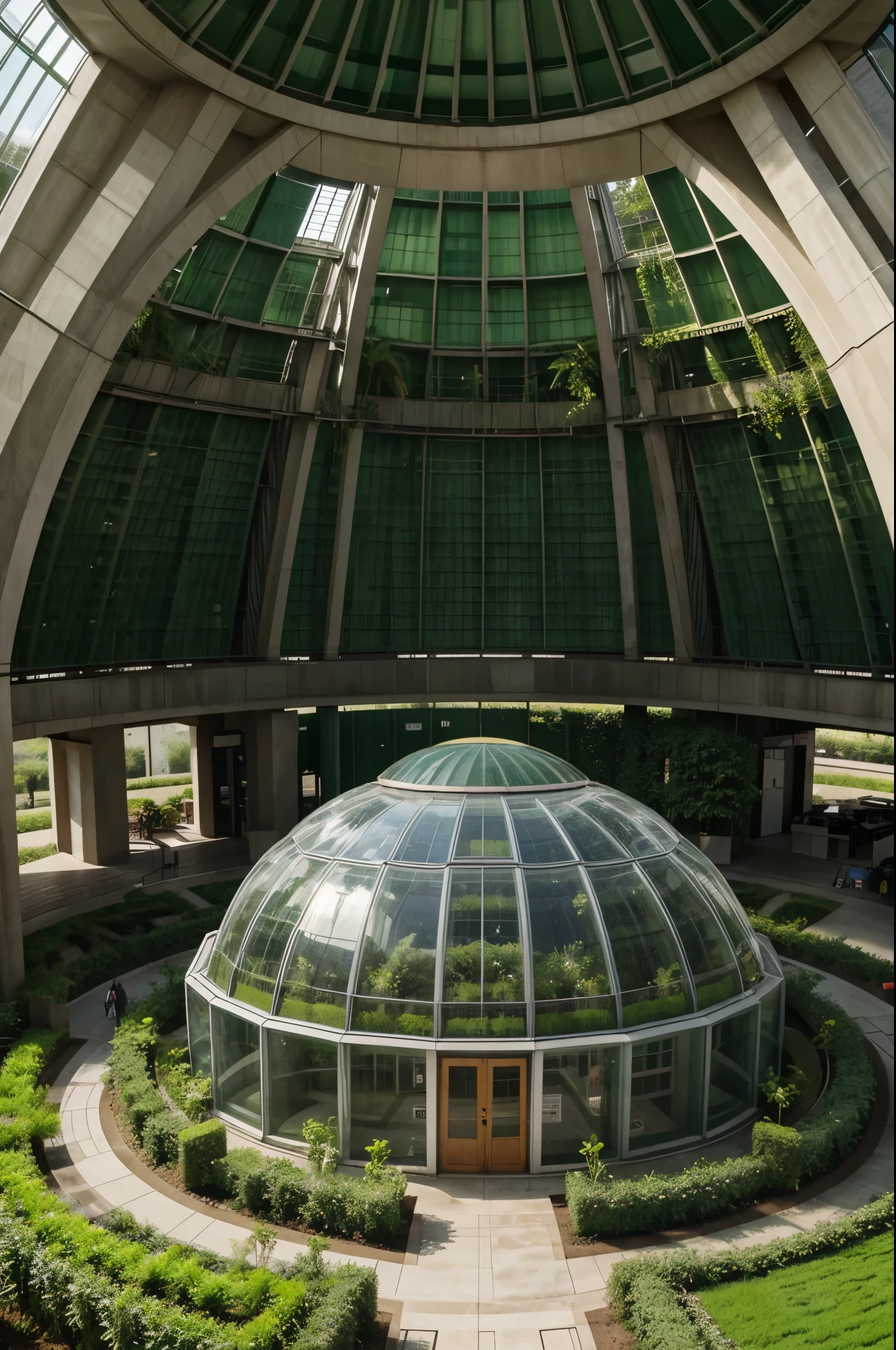 Title: The Eco-Energy Dome
Concept:
The Eco-Energy Dome is an innovative and iconic structure designed to convert organic waste into renewable energy while serving as a focal point for environmental awareness and education.
Design:
The Eco-Energy Dome is a futuristic and eco-friendly structure with a dome-shaped roof made of transparent solar panels to harness solar energy. The exterior is adorned with vertical gardens and green walls, creating a harmonious blend of nature and technology. The dome is surrounded by lush landscaping and recycled water features, emphasizing sustainability and environmental consciousness.