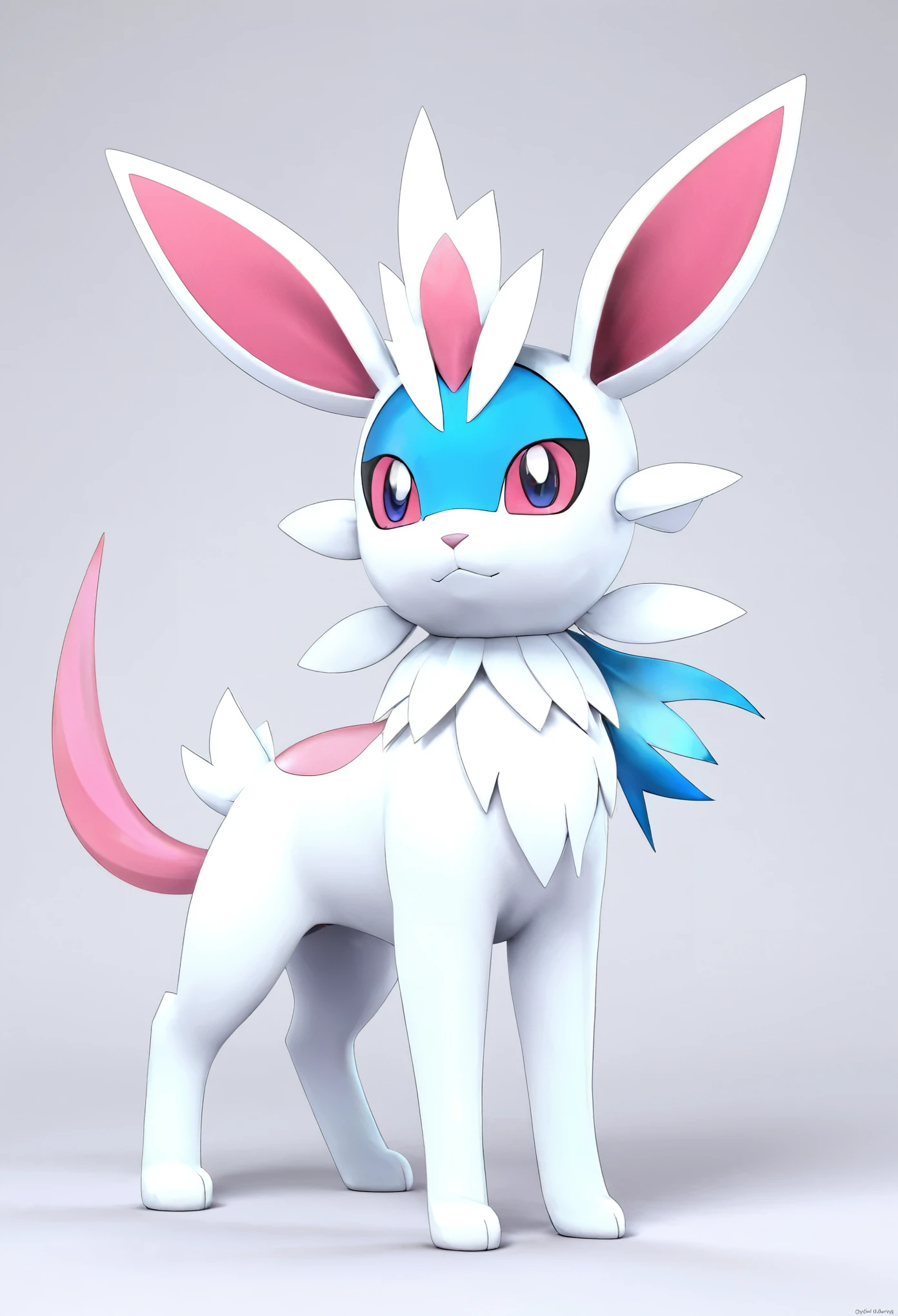 masterpiece:1.2, best quality, (ultra detailed), (highly detailed:1.2), (umbreon), {sylveon}, white fur,