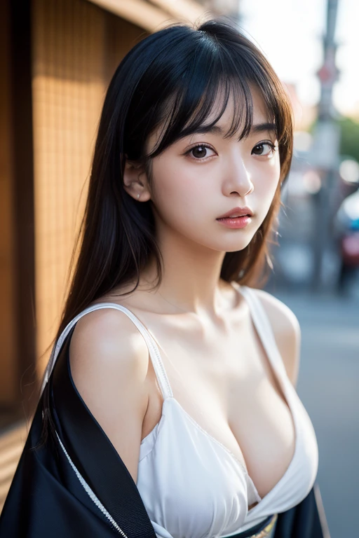 (1 nogizaka girl,RAW Photos,Photorealistic:1.5),(最high quality, high quality,High resolution, 最high quality,ultra High resolutionolution,High resolutionolution,High resolution,超High resolution,Large file size,8k,2k wallpaper,8k wallpaper,high quality texture,wonderful,Very delicate:1.4),one girl, Famous idols of Japan,Beautiful Face,Small face,Absurd,Ridiculous,incredibly Ridiculous,Portraiture,Chest close-up,Blurred Background,(kimono,Cleavage,No makeup:1.2),Medium skin,Beautiful Skin,Detailed skin,Small Head,Black Hair,Silky Hair,(Japan&#39;s Eyes:1.3),Fine grain,Iris,Japanese idol eyes,Japanese Nose,Five fingers,(eyebrow:-0.5),(Particles of light, Lens flare, Luminous Particles: 0.7),View your viewers,Bright lighting,Professional Lighting,girl